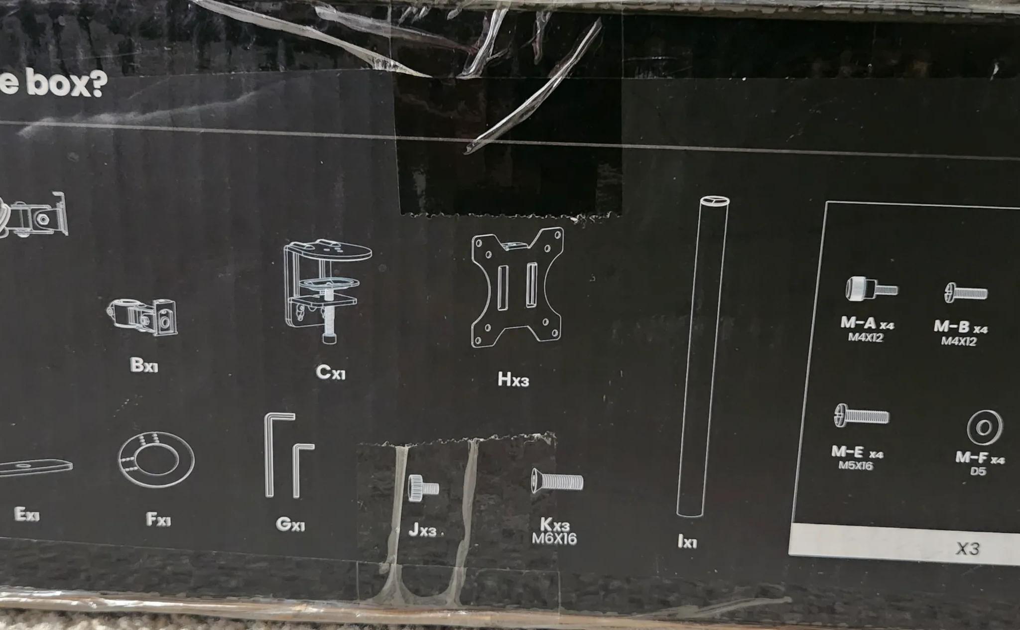 EVEO Triple Arm Monitor Mount