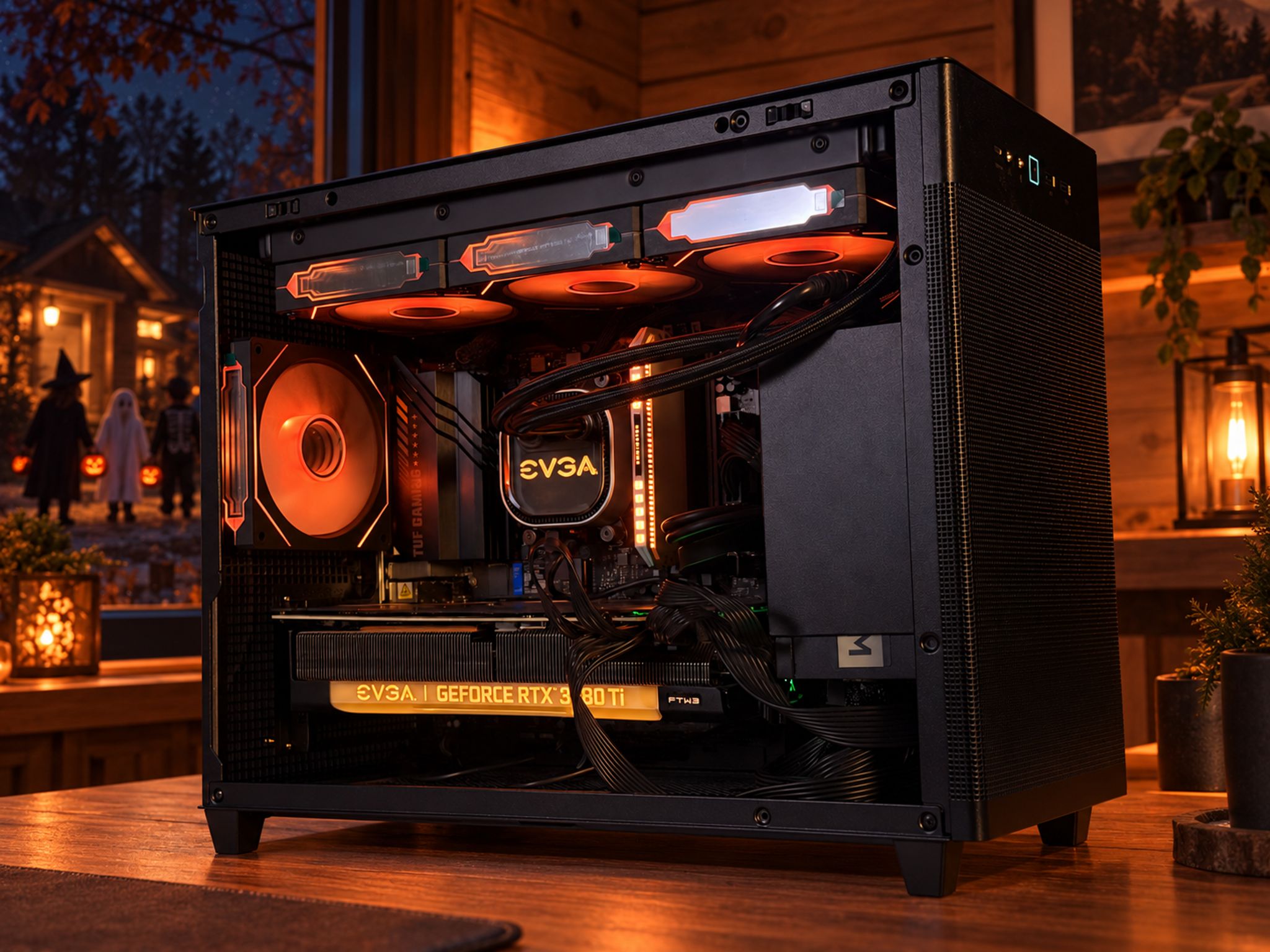 🎃LANTERN Gaming PC | RTX 3080 TI | Ryzen 7 9700X | 32GB DDR5 | 1TB NVME | WIFI + BT | FREE SHIPPING