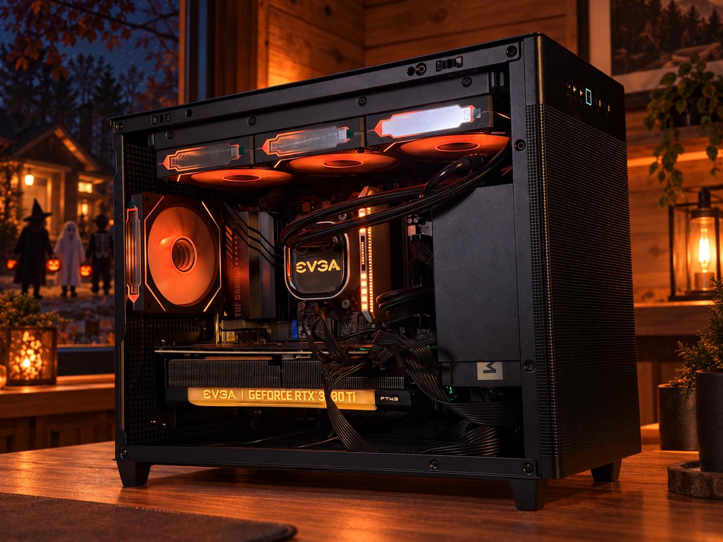 🎃LANTERN Gaming PC | RTX 3080 TI | Ryzen 7 9700X | 32GB DDR5 | 1TB NVME | WIFI + BT | FREE SHIPPING