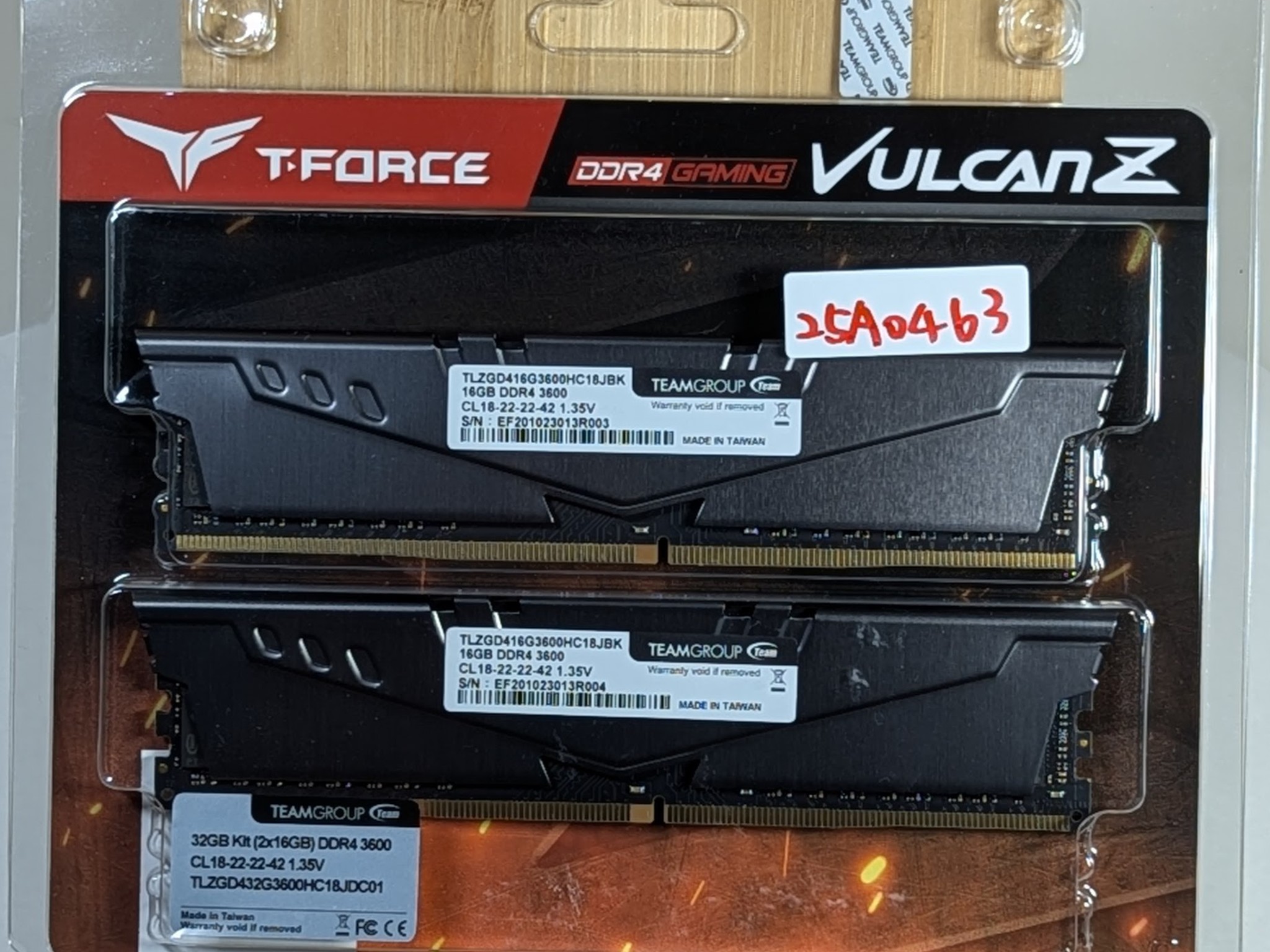 TEAMGROUP T-Force Vulcan Z 32 GB (2 x 16 GB) DDR4-3600 CL18