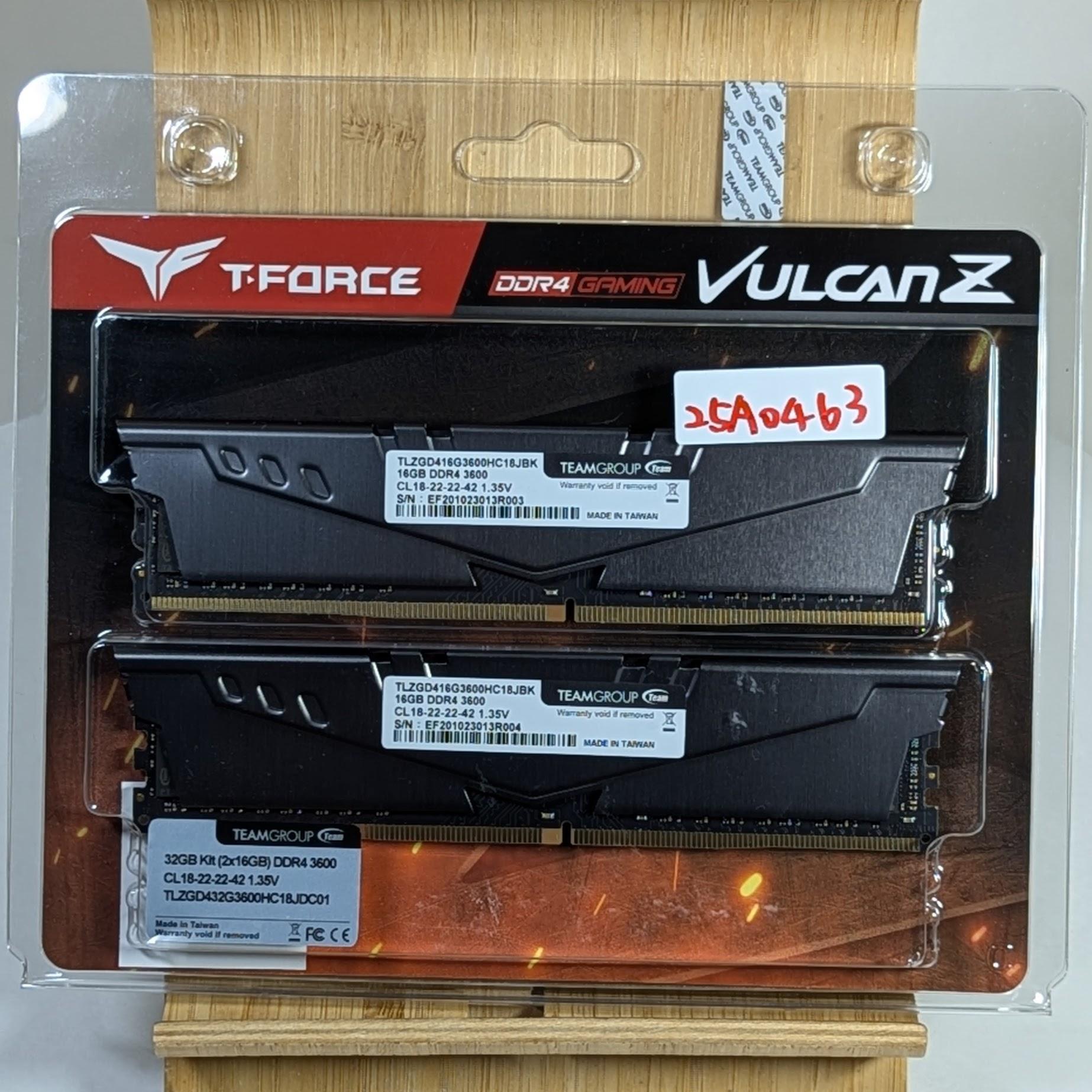 TEAMGROUP T-Force Vulcan Z 32 GB (2 x 16 GB) DDR4-3600 CL18