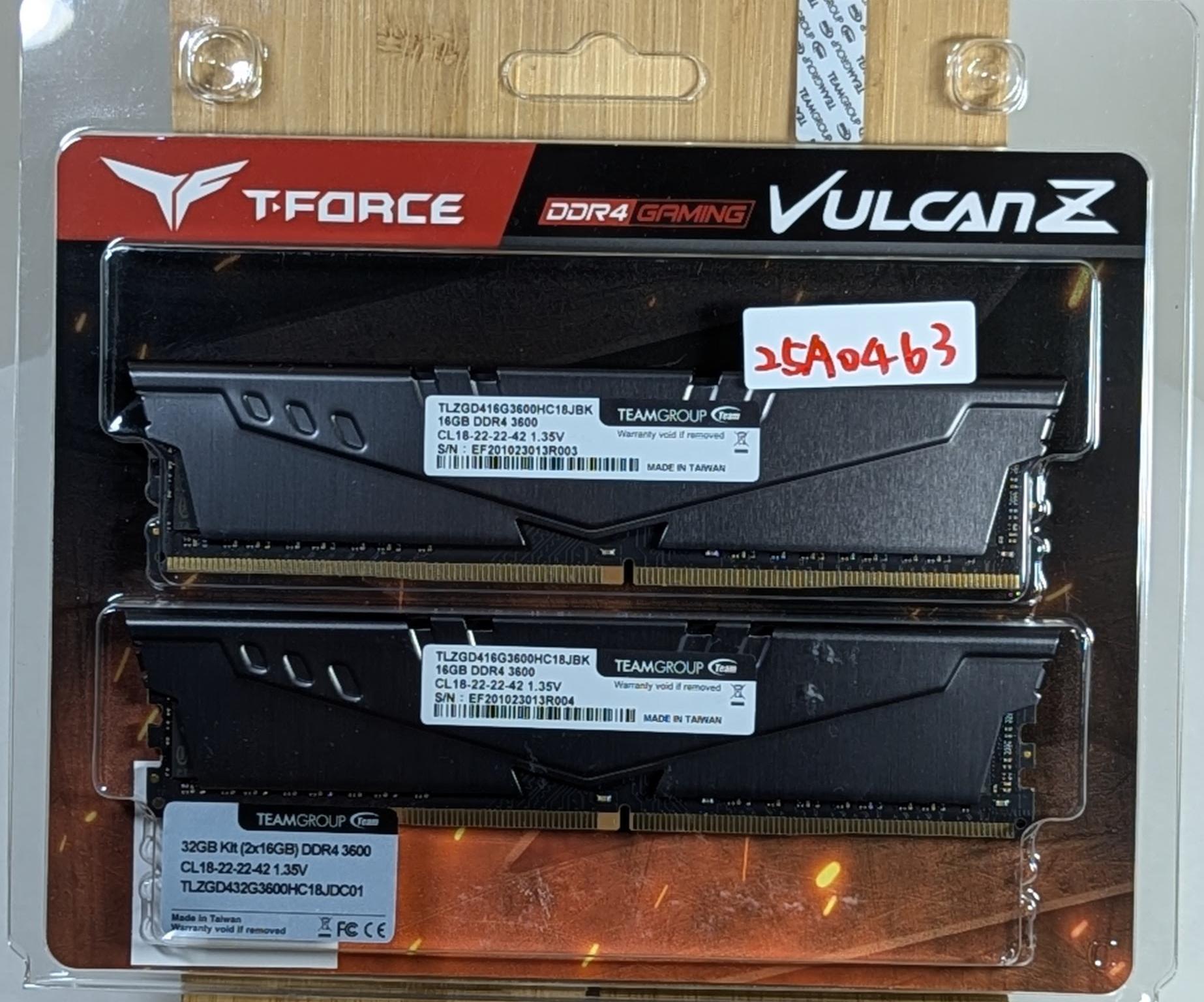 TEAMGROUP T-Force Vulcan Z 32 GB (2 x 16 GB) DDR4-3600 CL18