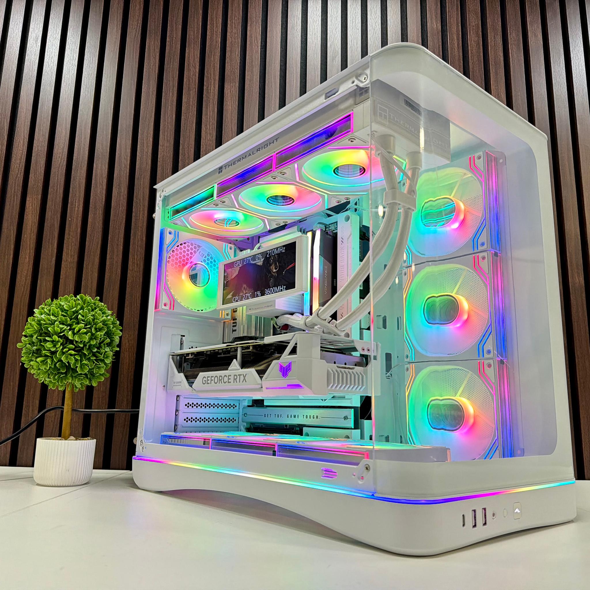 RTX 4070 TI Super BTF | Ryzen 9700X | 32GB DDR5 | 2TB M.2 | 850 Watt Gold PSU | LCD AIO