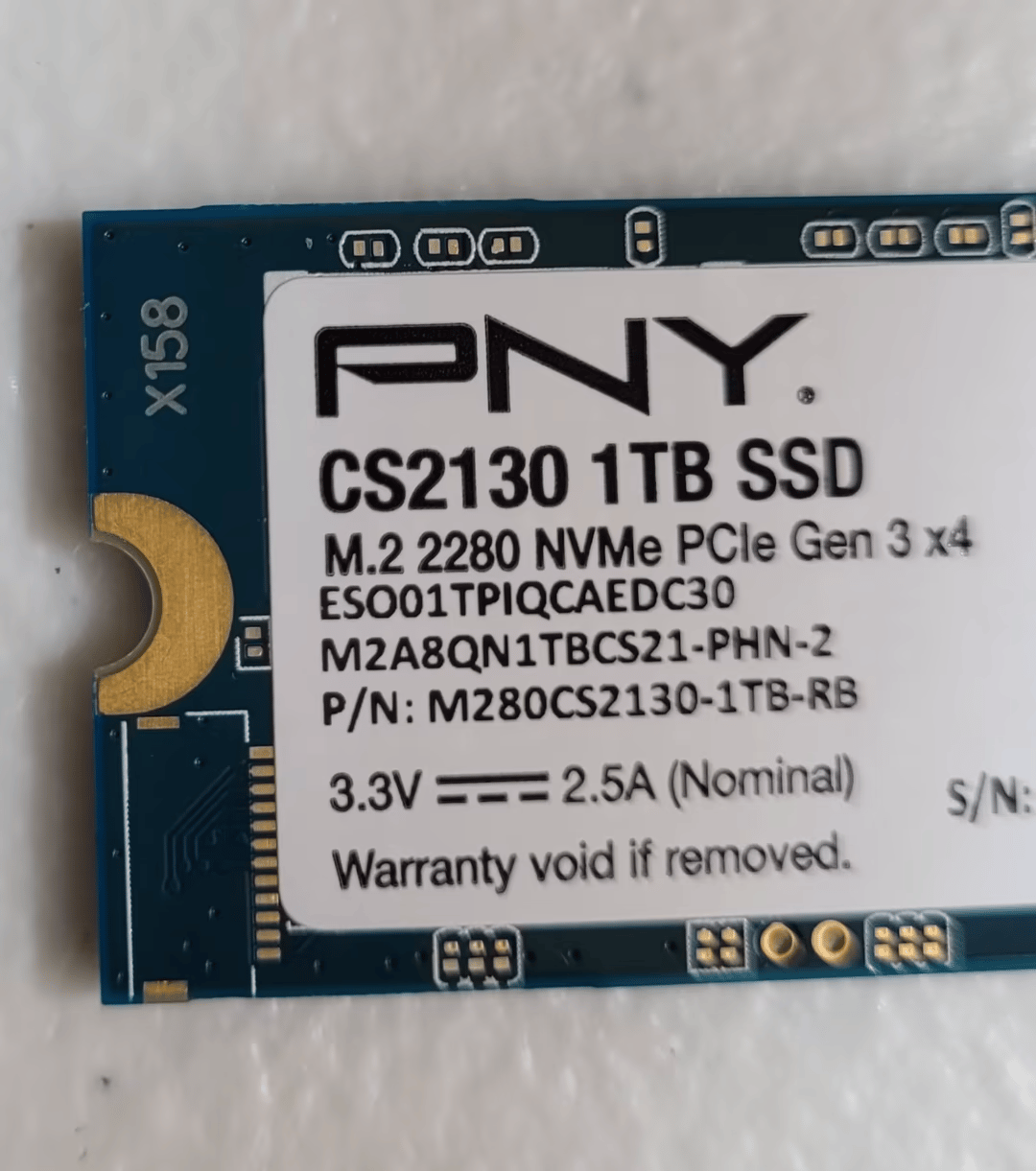 PNY CS2130 1 TB M.2 PCIe NVMe Gen3 x4 SSD, Read up to 3,500 - M280CS2130-1TB-RB
