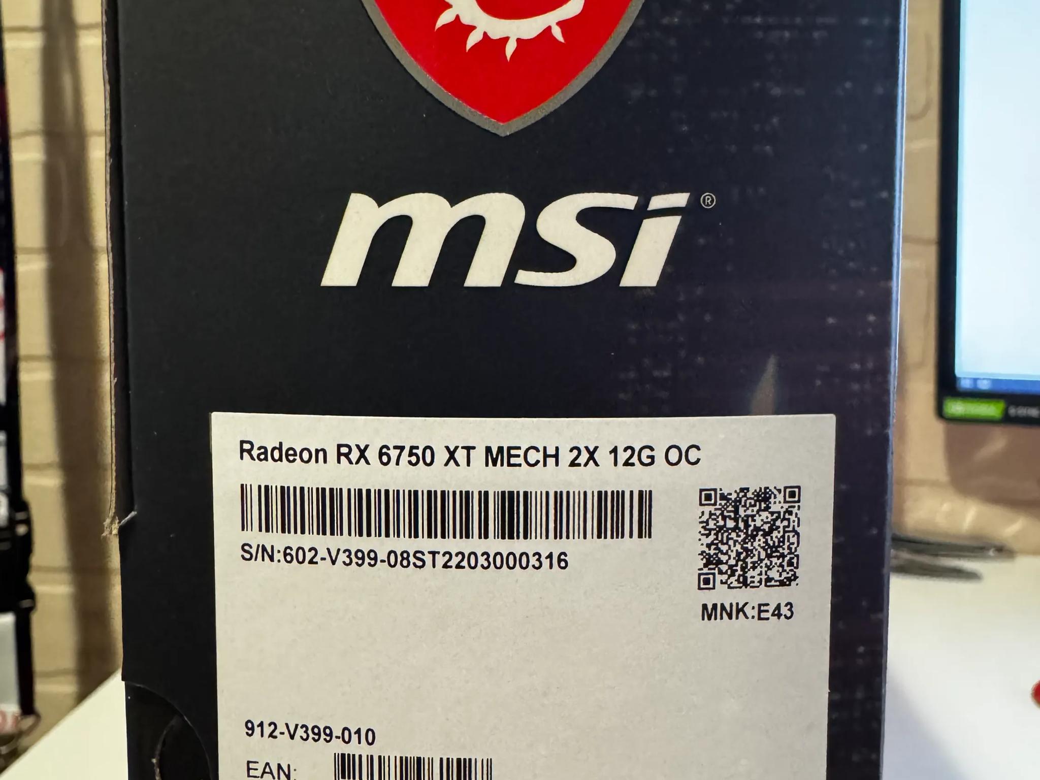 MSI Mech 2X/AMD Radeon RX 6750XT