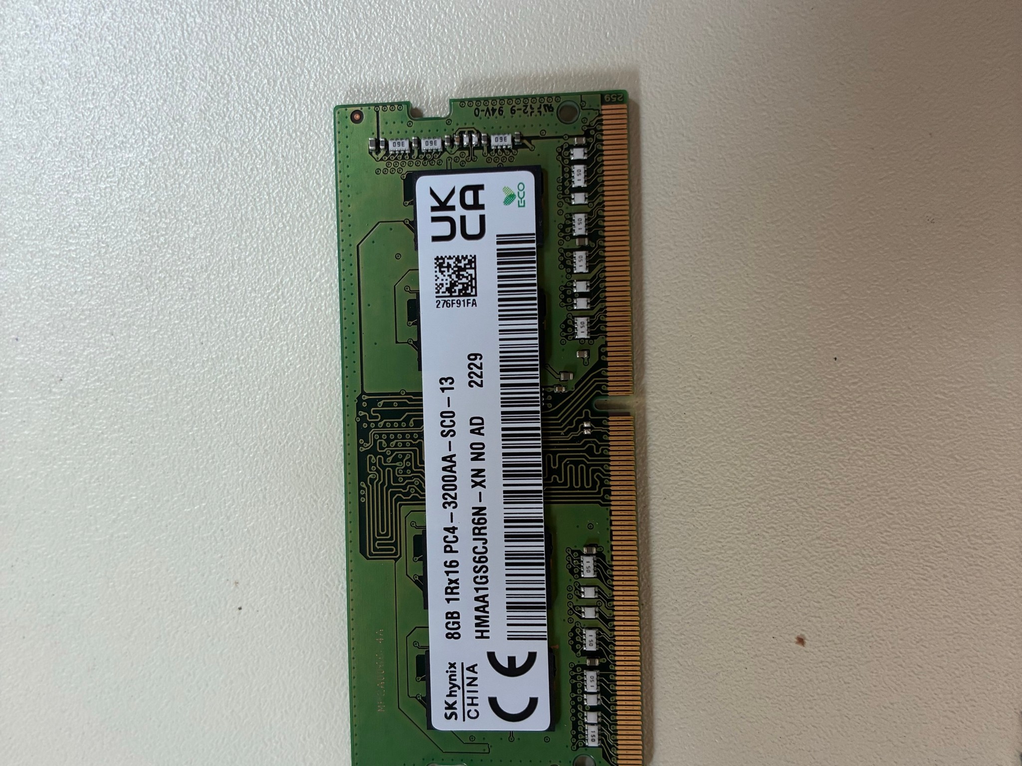 8GB DDR4 Single SODIMM Module, 3200 MHz