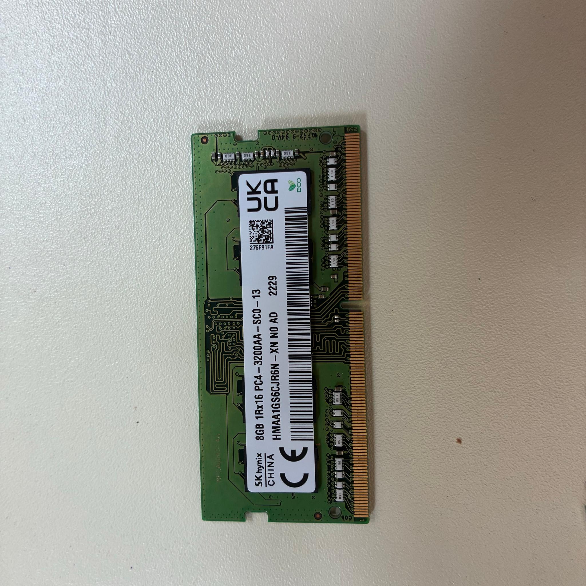 8GB DDR4 Single SODIMM Module, 3200 MHz