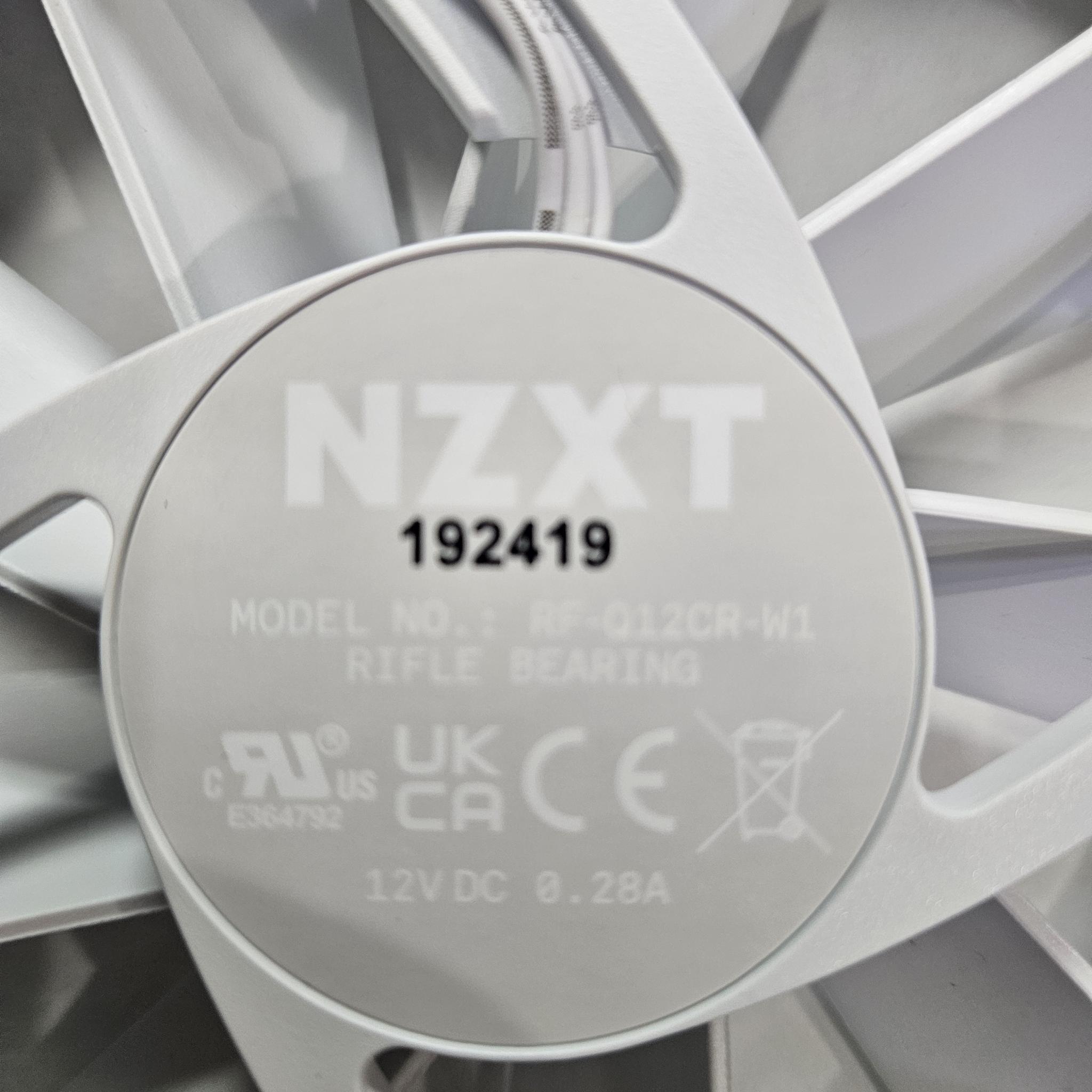 120mm White NZXT Computer Case Fans (Pack of 4)