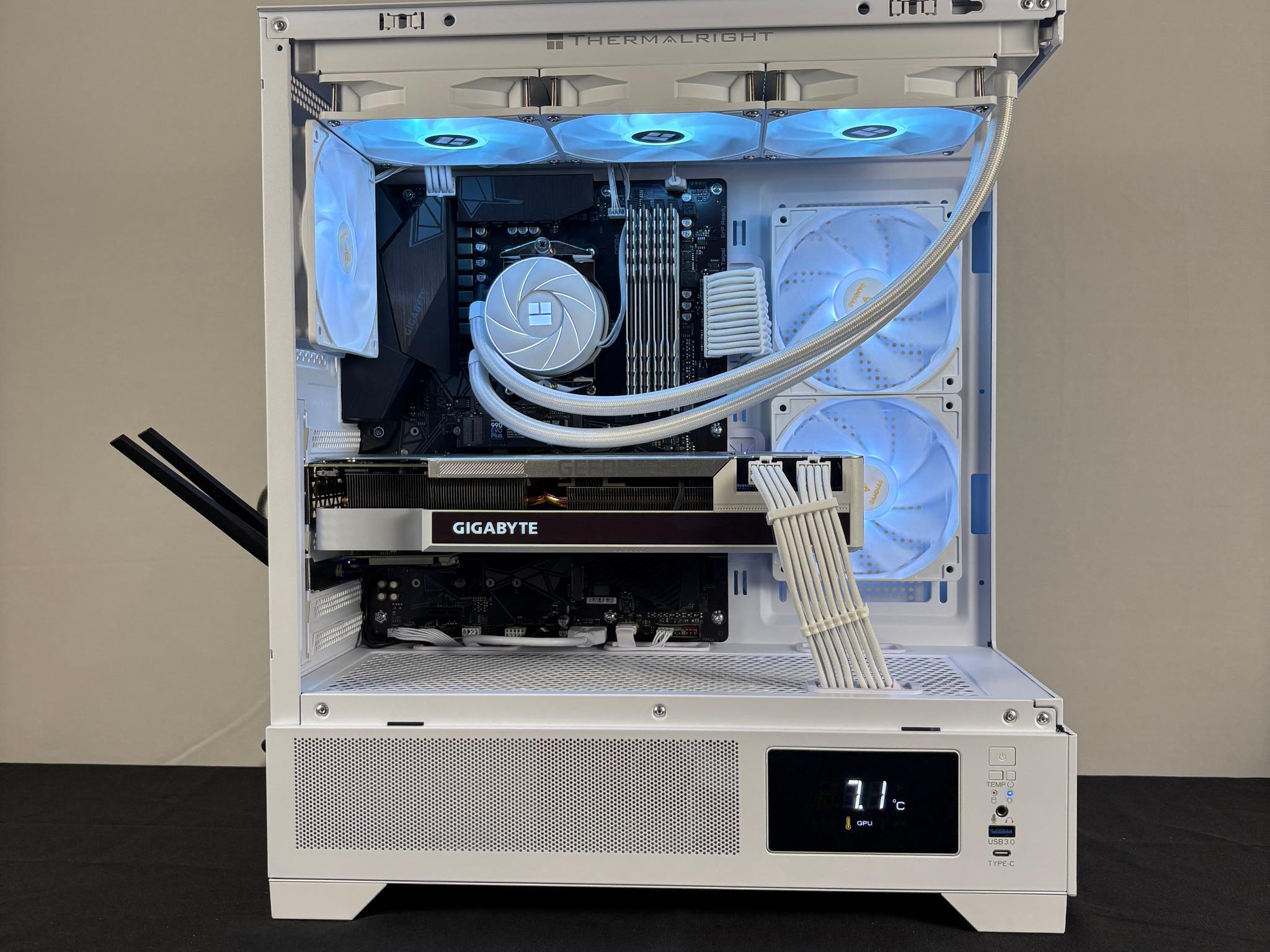 🤍 RTX 3080 + Ryzen 7 5800X Gaming/Streaming PC | 32GB DDR4 | Temperature LCD 🌡️