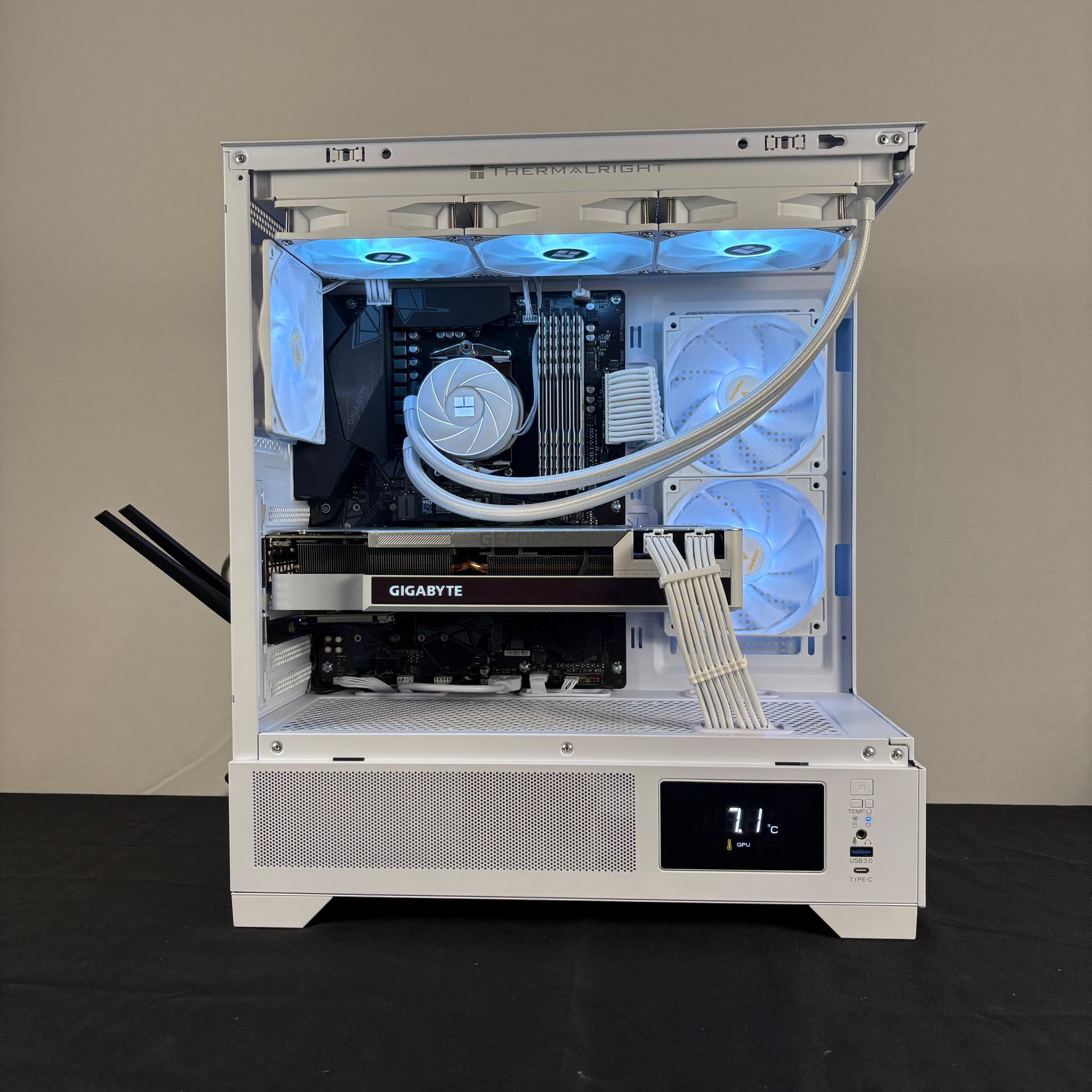 🤍 RTX 3080 + Ryzen 7 5800X Gaming/Streaming PC | 32GB DDR4 | Temperature LCD 🌡️