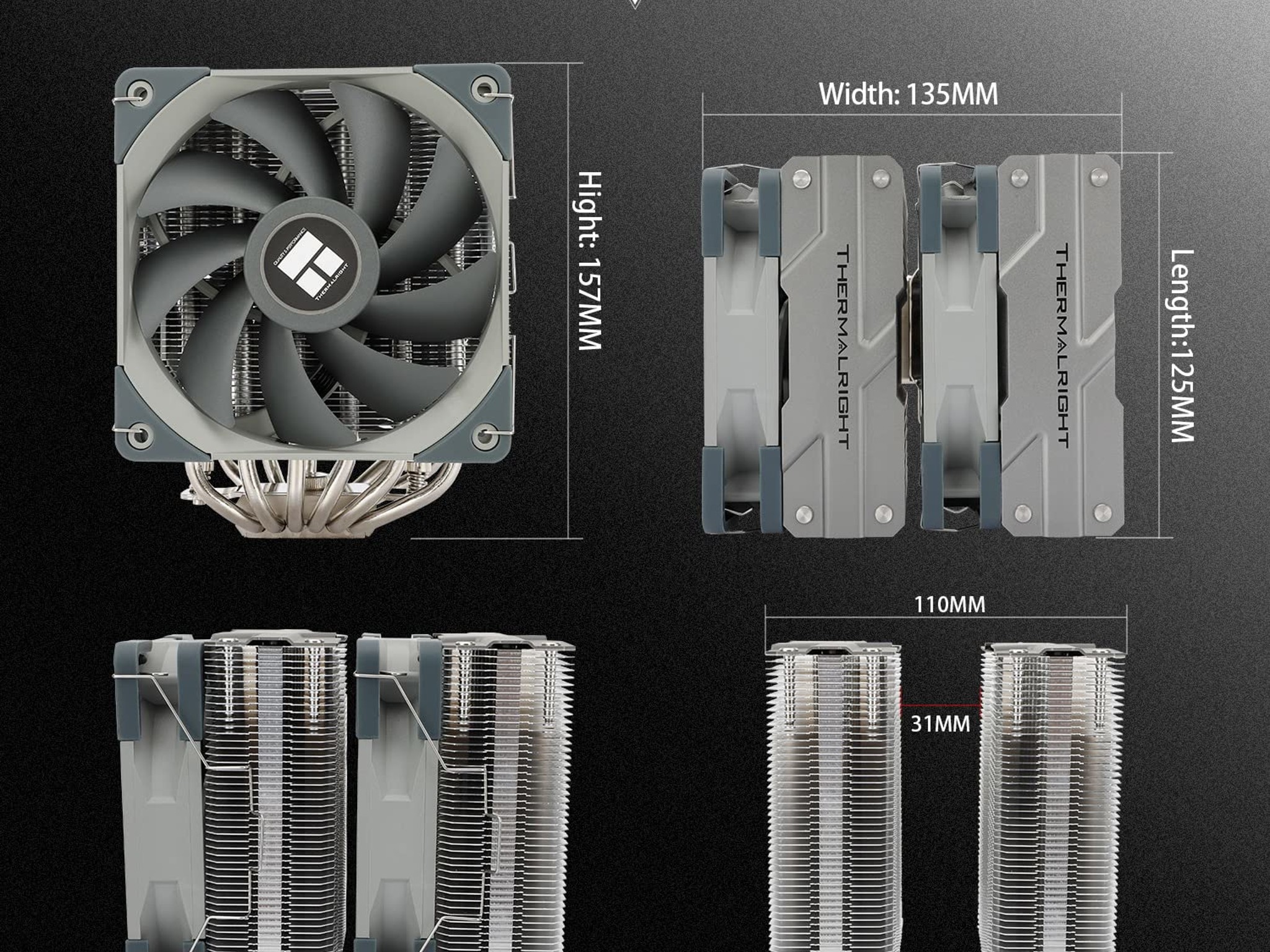 Thermalright Peerless Assassin 120 CPU Air Cooler, 6 Heatpipes, Dual 120mm TL-C12 PWM Fans
