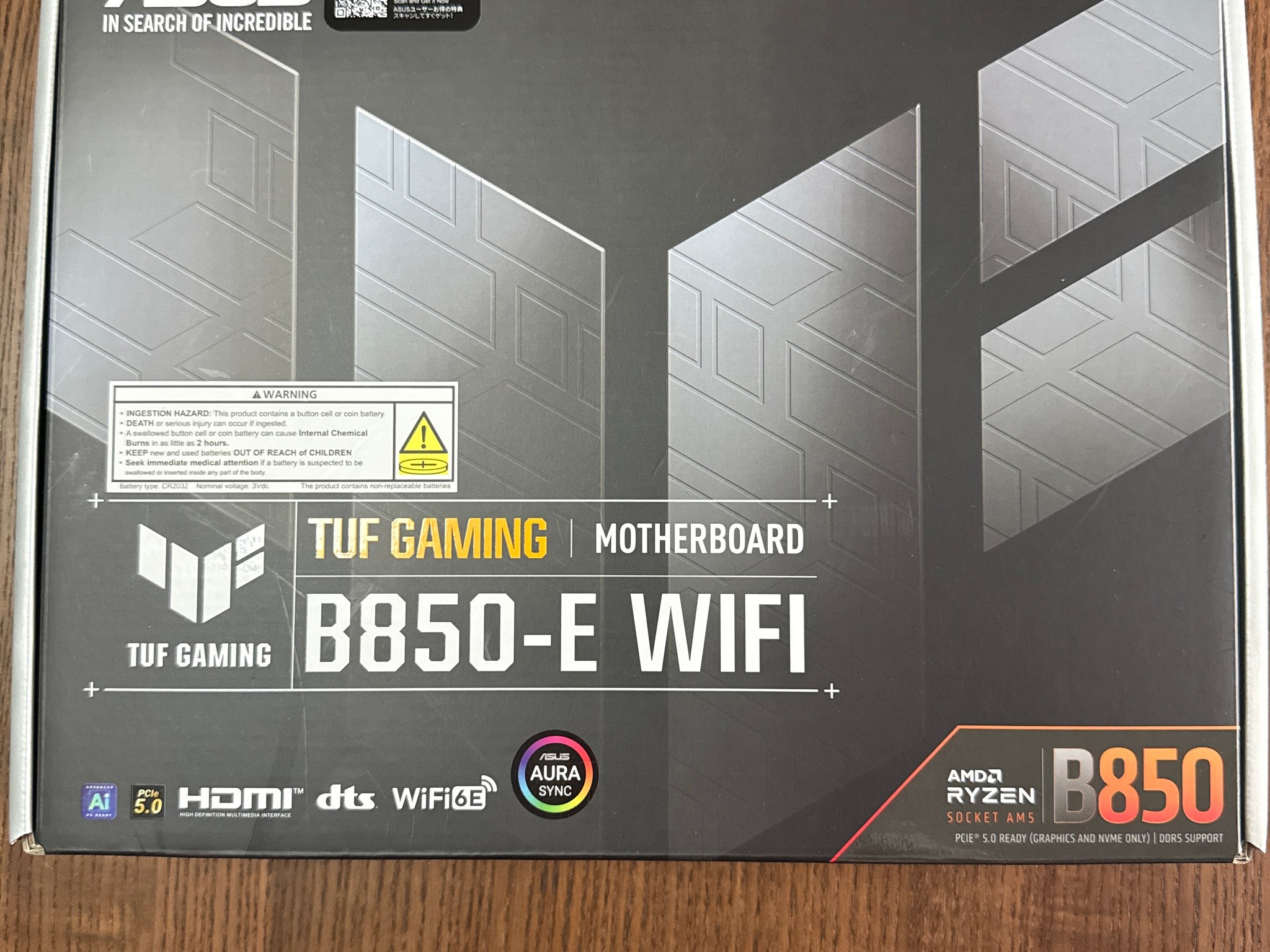 Asus TUF gaming B850-E WIFI Black New Unopened