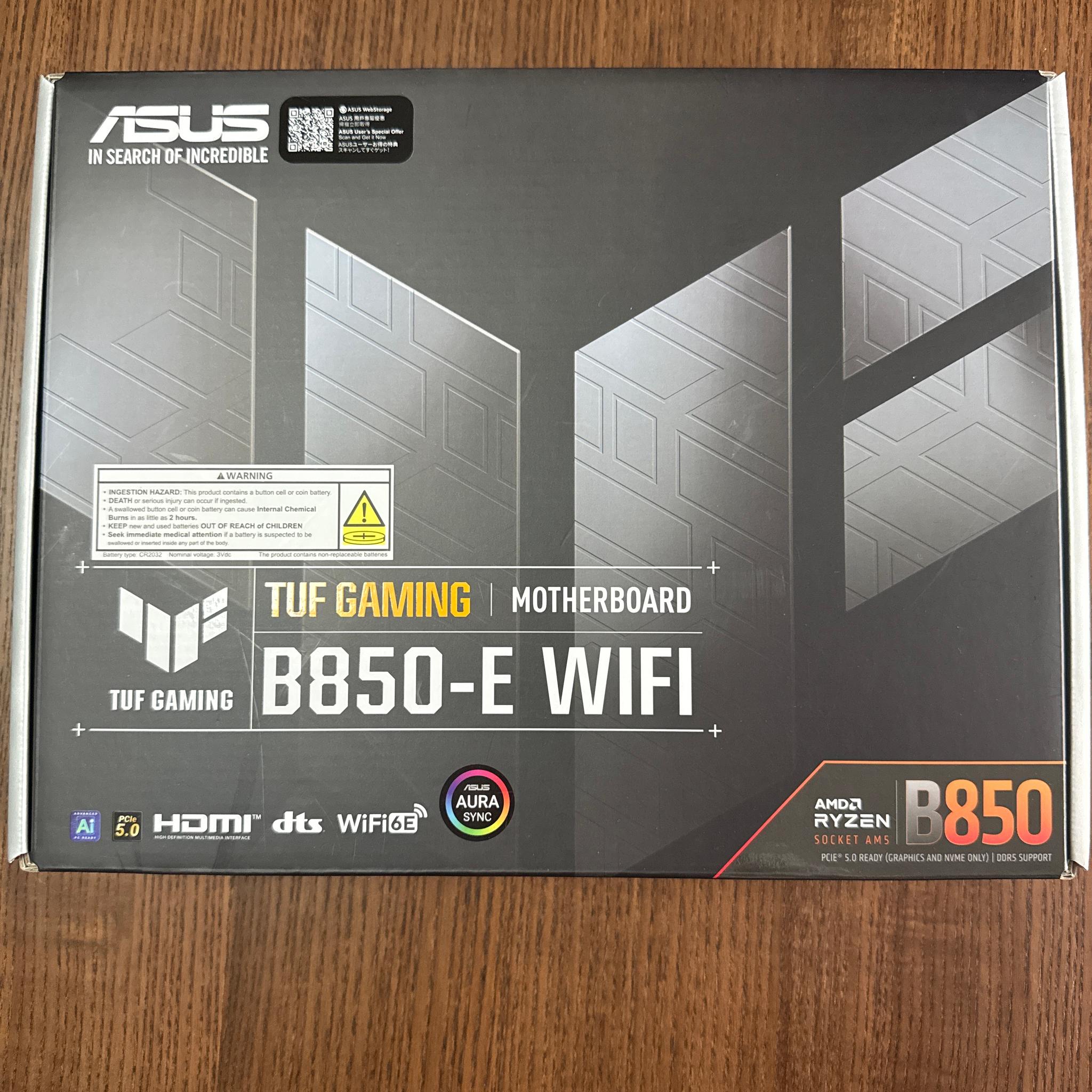 Asus TUF gaming B850-E WIFI Black New Unopened