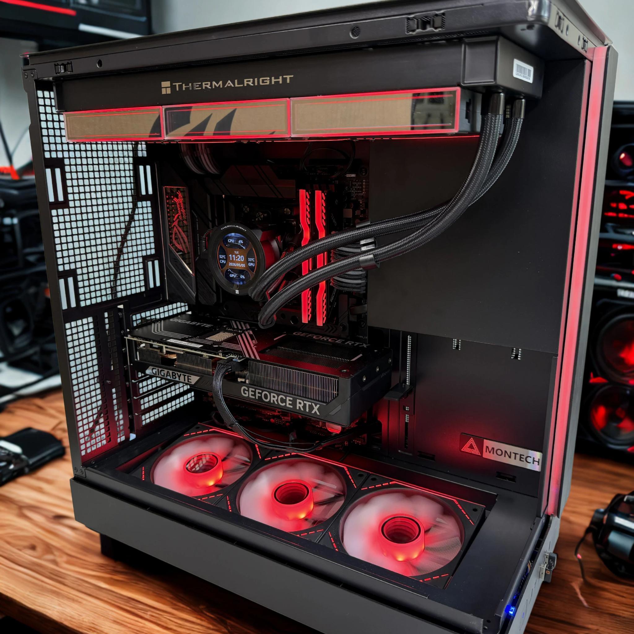 Cinder Ascent ROG AM5 Gaming PC AMD 7500X3D RTX 5070 32GB DDR5 1TB NVMe Gen4