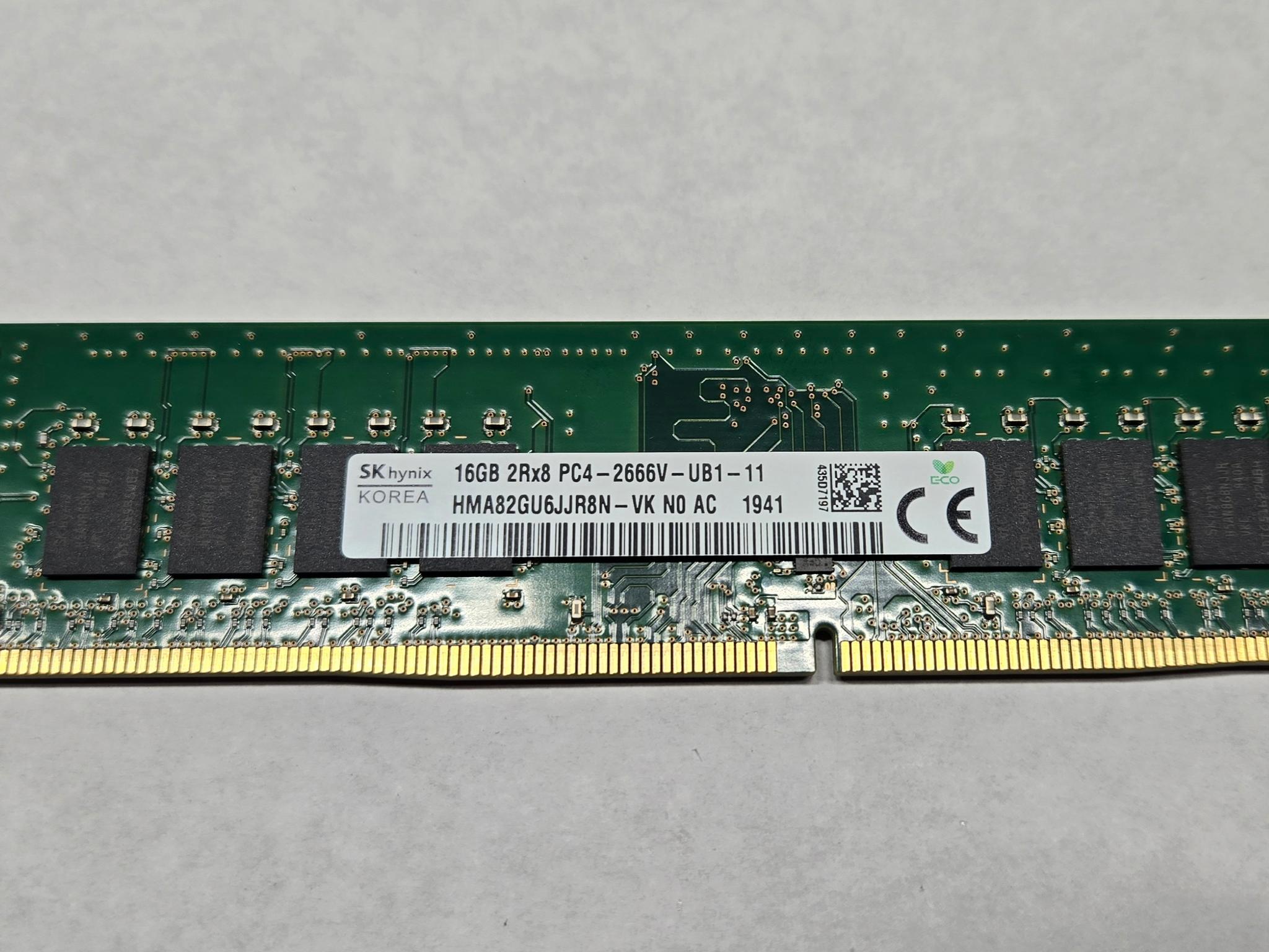 SK Hynix 16GB DDR4 2666MHz Desktop RAM (HMA82GU6JJR8N-VK)