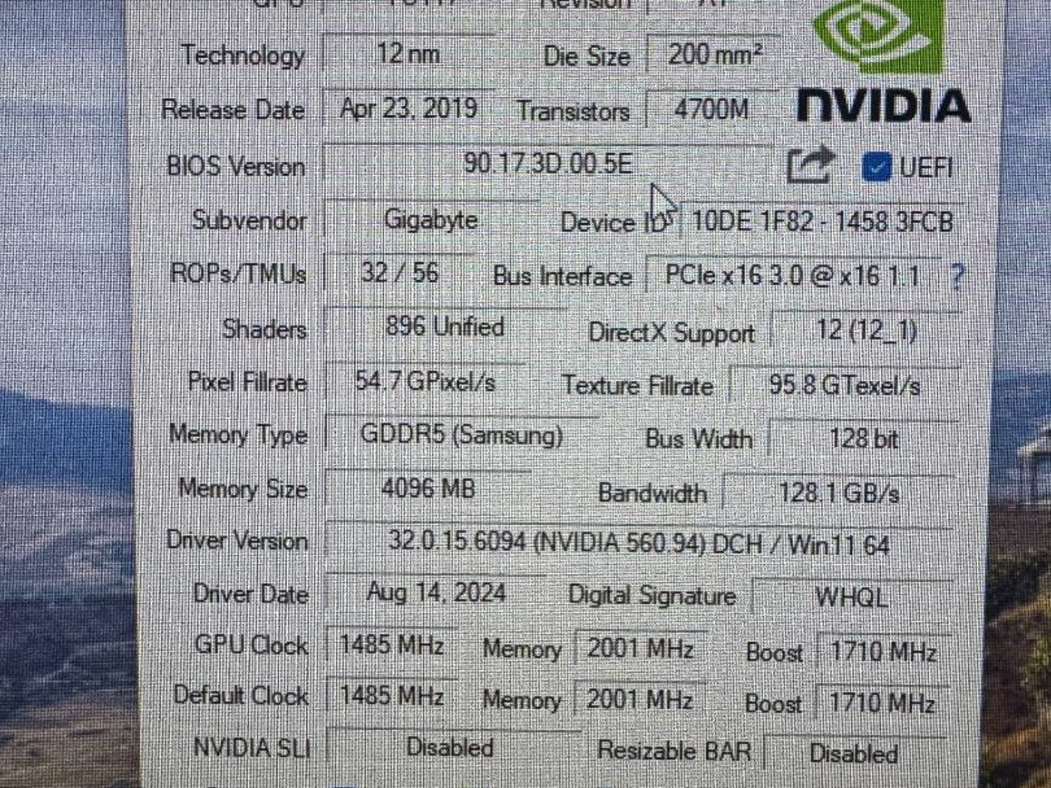 Gigabyte GTX 1650 4GB Graphics Card