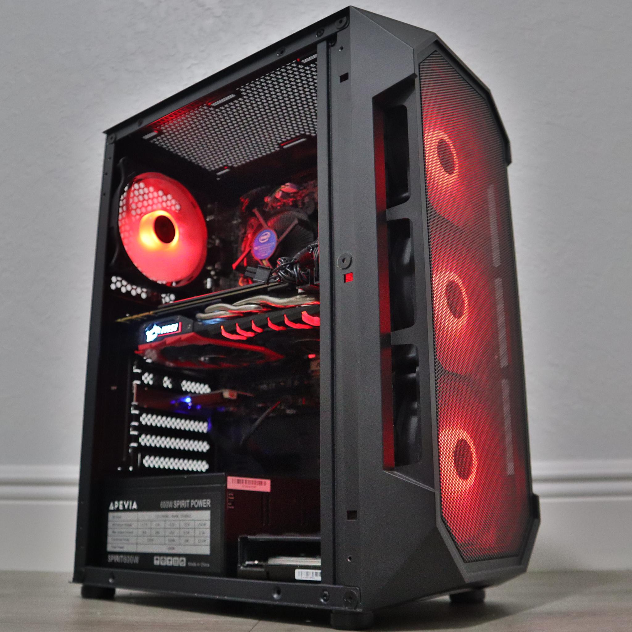 Gaming PC - GTX 1080, i7-7700, 16GB DDR4, WIFI, ARGB, BLACK, 120GB SATA SSD, 1TB HDD.