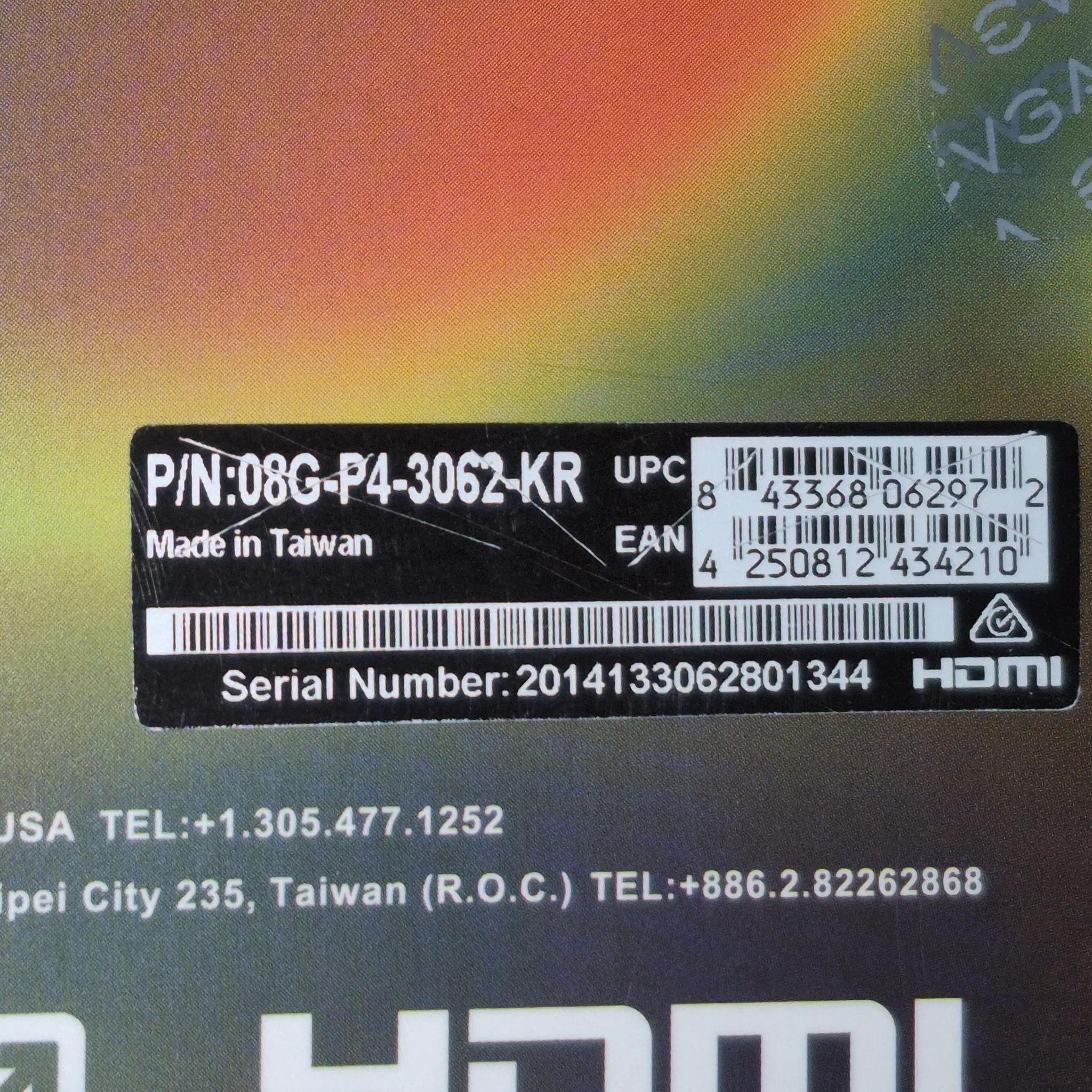 Nvidia RTX 2060 Super 8GB DDR6 (Retail EVGA GeForce RTX 2060 SUPER SC BLACK GAMING 08G-P4-3062-KR)