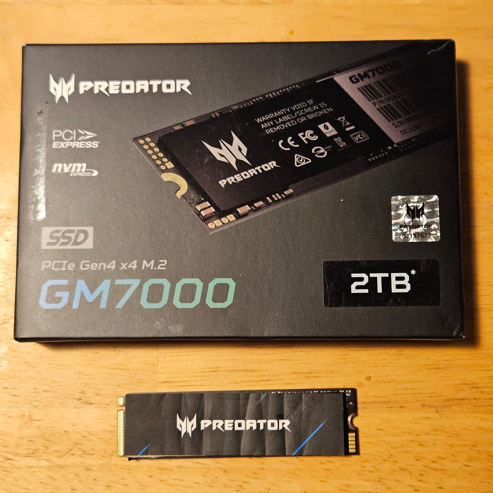 Acer Predator GM 7000 2TB with Free Heatsink