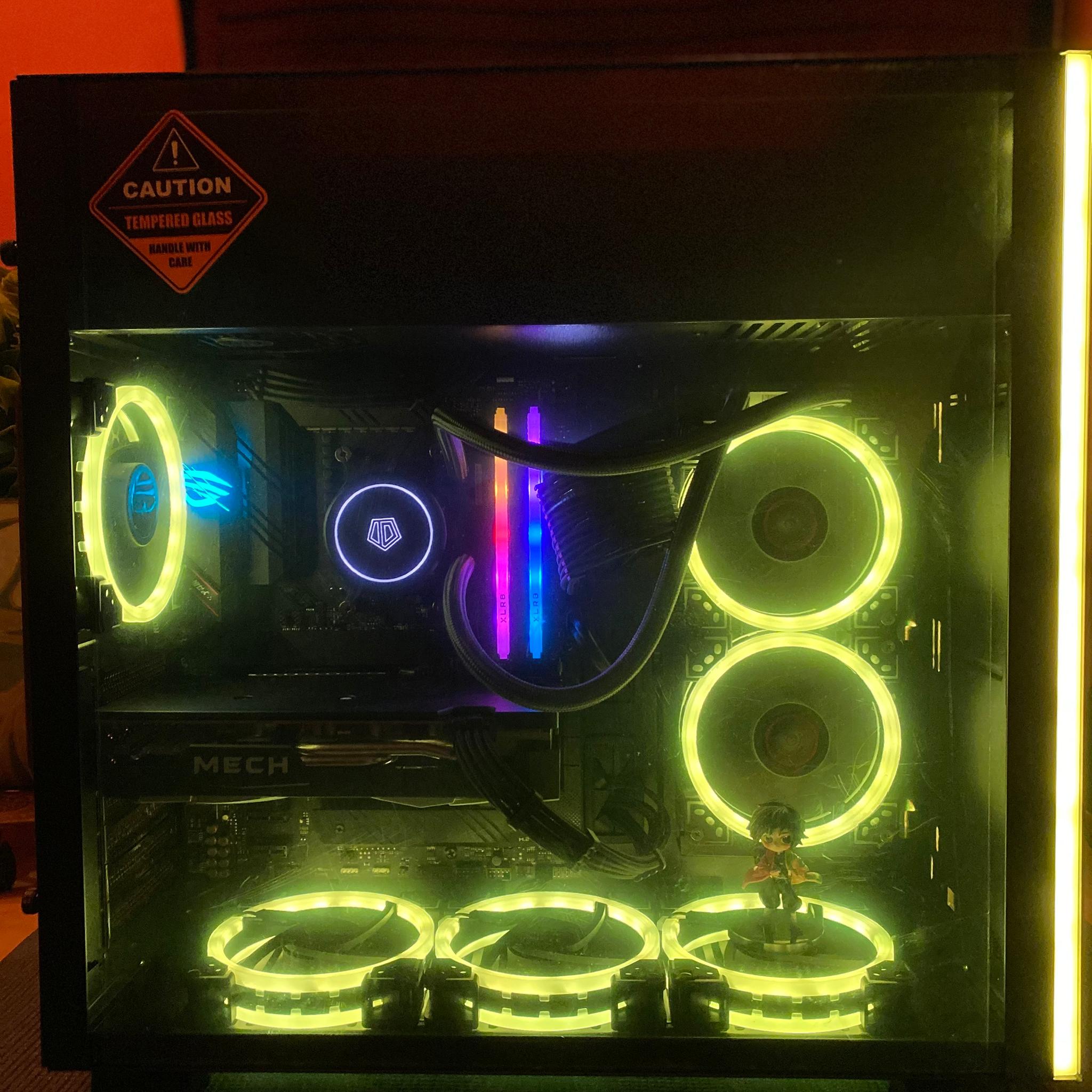 (Liquid💦Cooled)| Ryzen 5 6-Core AMD| RX6600| 16GB XLR8 DDR4 RGB RAM| 500GB NVMe SSD| Windows 11