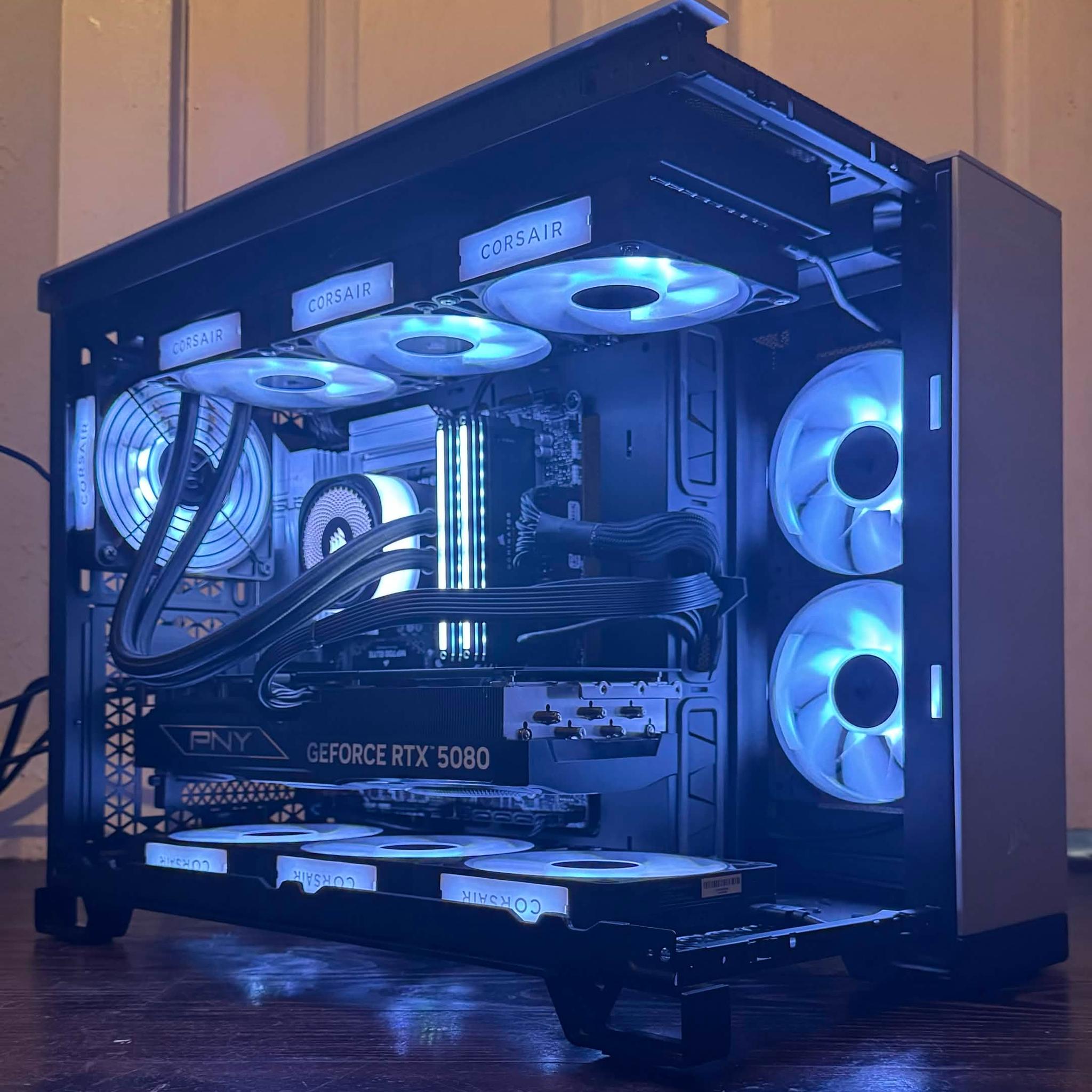 Black/Satin Gray: Intel Core Ultra 9 285K, GeForce RTX 5080, 32GB DDR5, 2TB M.2 SSD, Win11 Home