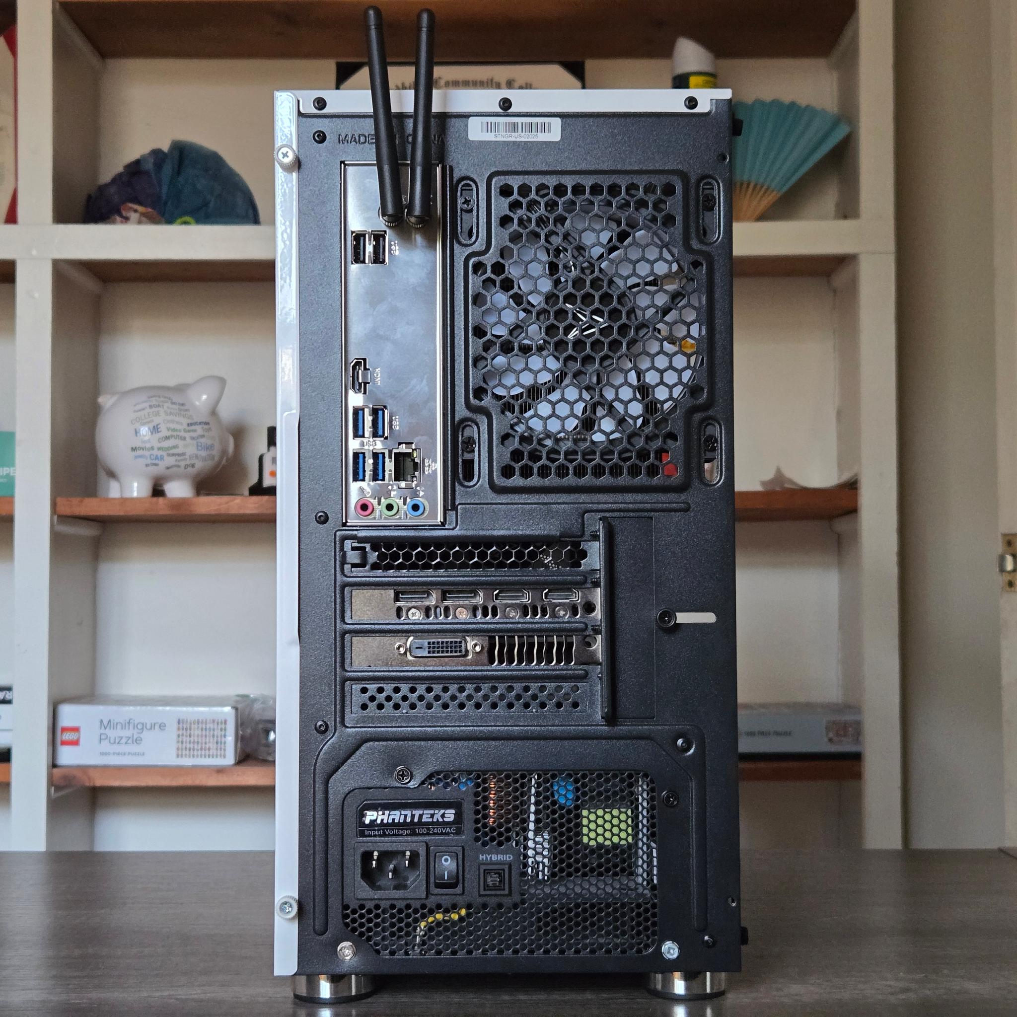 Black + White Gaming PC | Ryzen 5 2600 | GTX 1070 8GB | 16GB | 1TB | Wi-Fi + BT | 550W | ARGB