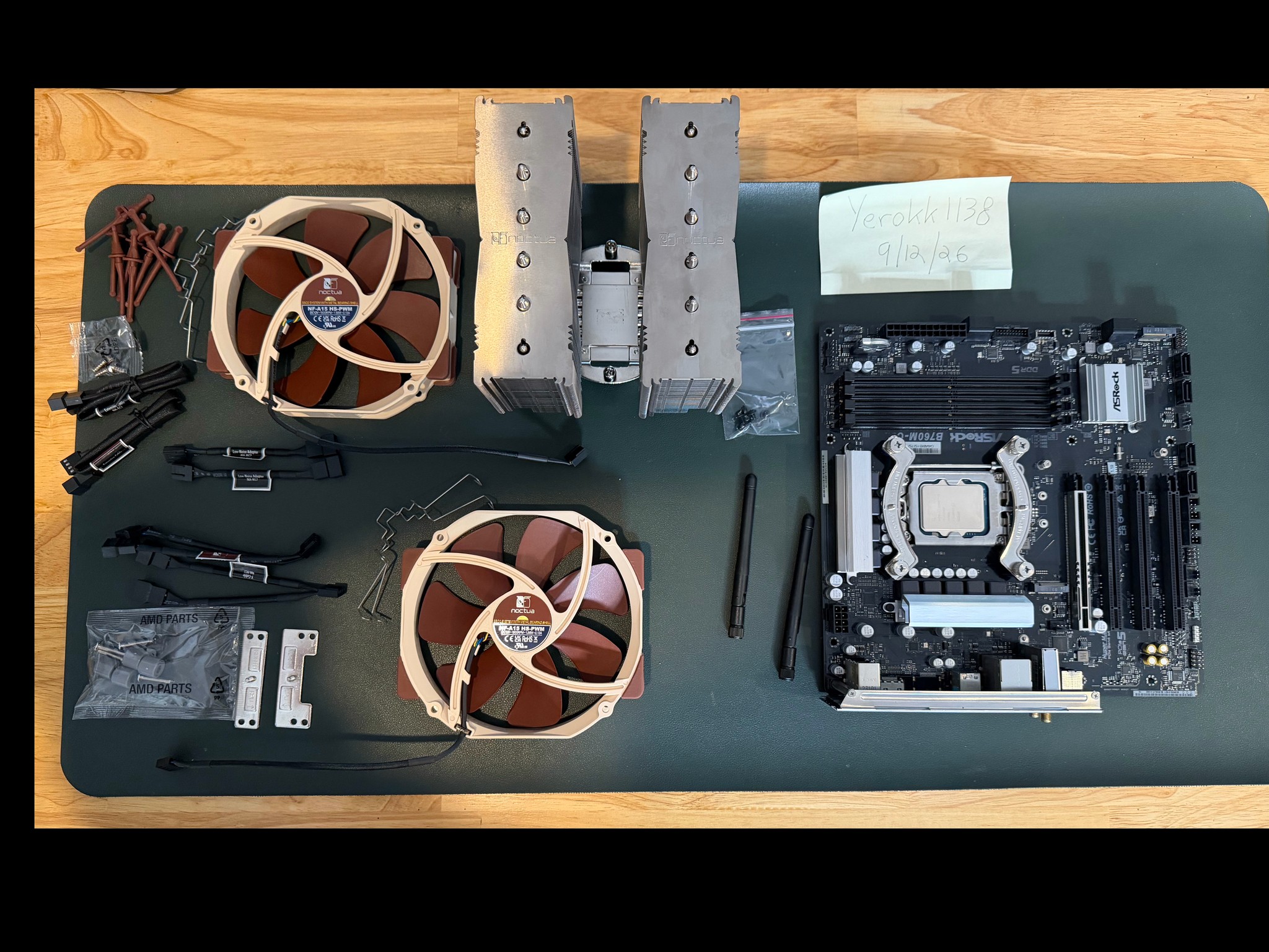 Intel i7-13700F + ASRock B760M-C + Noctua NH-D15 Combo Bundle (Like New / <300 Hours)