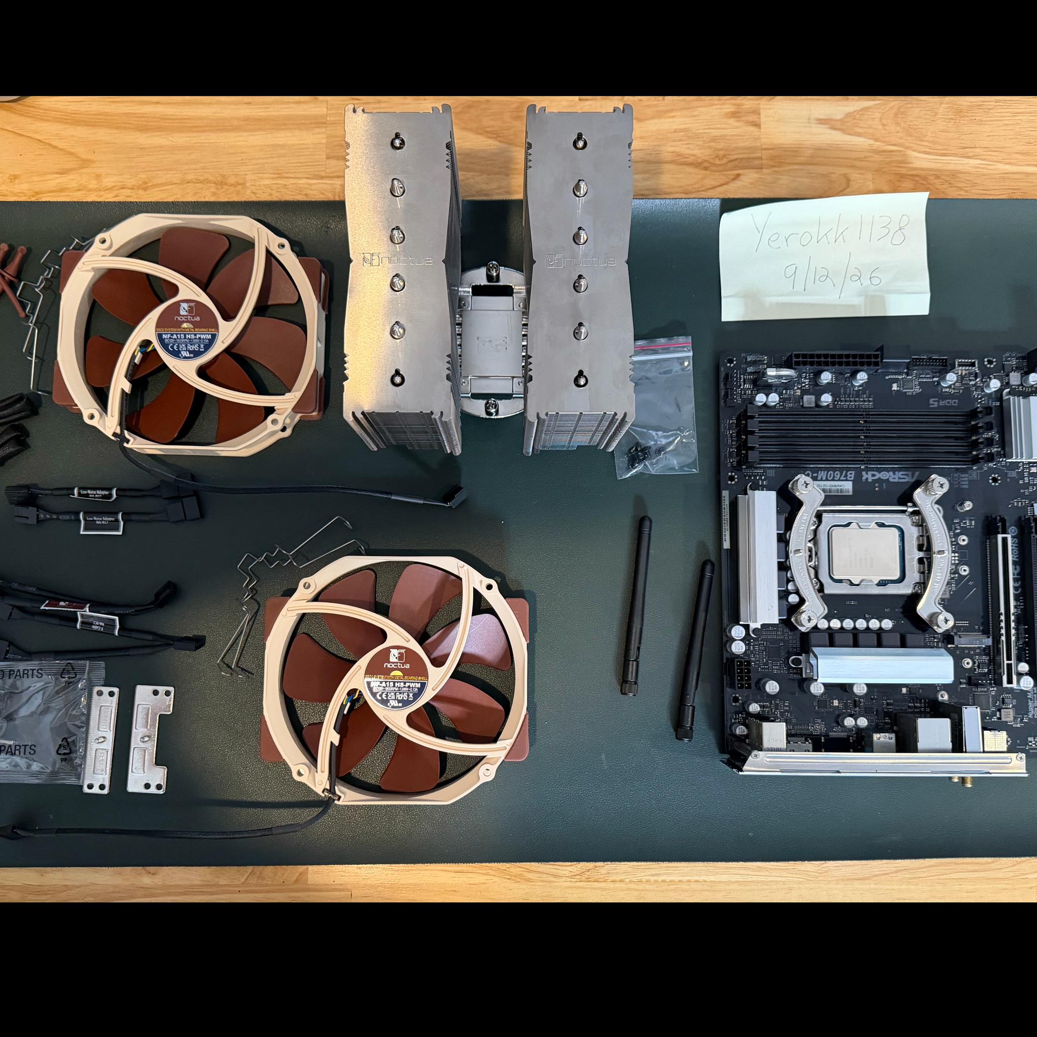 Intel i7-13700F + ASRock B760M-C + Noctua NH-D15 Combo Bundle (Like New / <300 Hours)