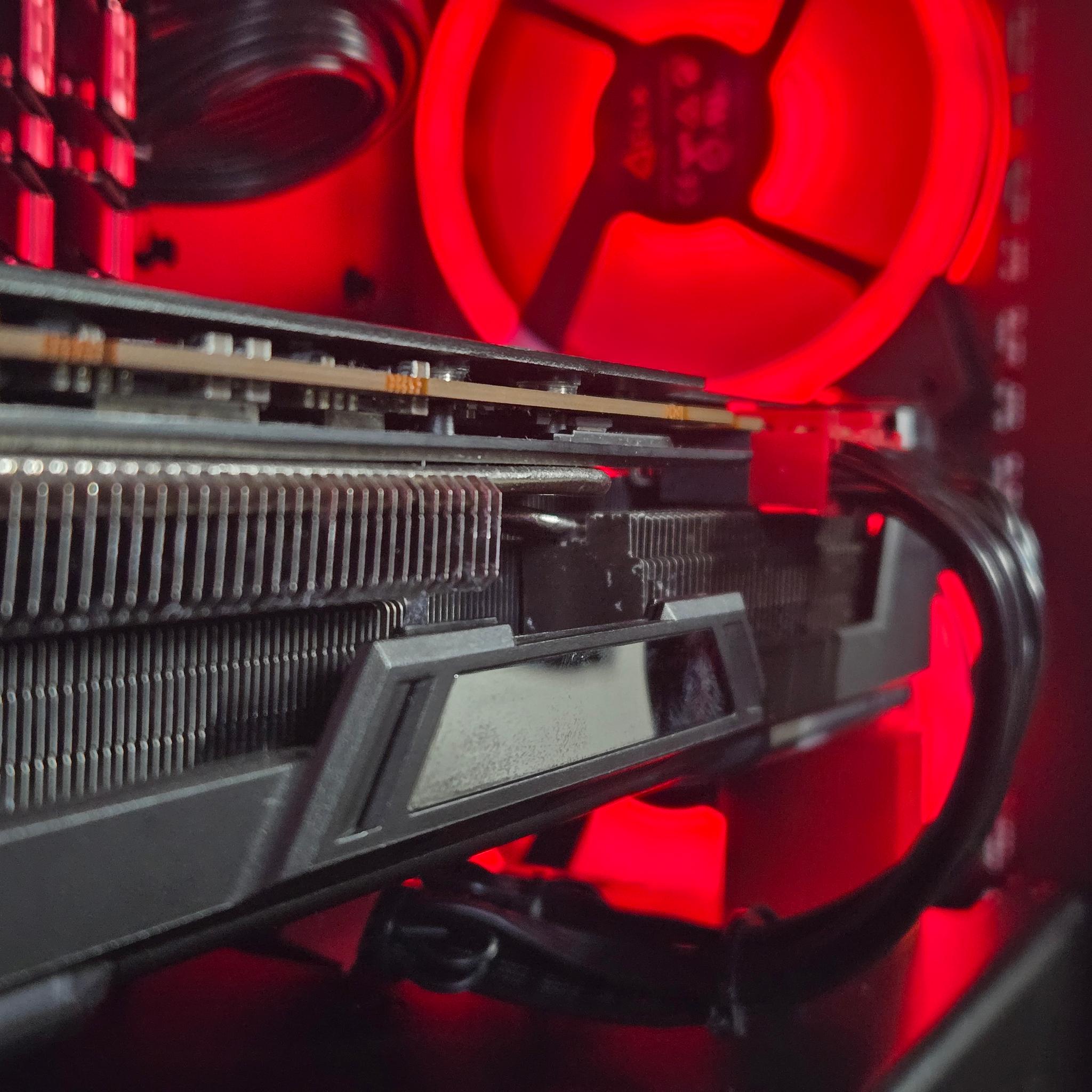 Red + Black Gaming PC | RX Vega 56 8GB | R5 2600 | 16GB | 500GB | ARGB | Wi-Fi + BT | 750W 80+ Gold