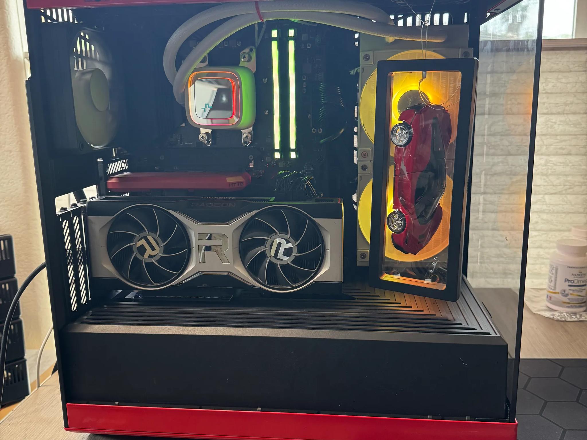 Ryzen 5 5600X | RX 6700 XT | 64GB RGB RAM | 2 TB NVMe | HYTE Y40 (Red Ferrari Theme)