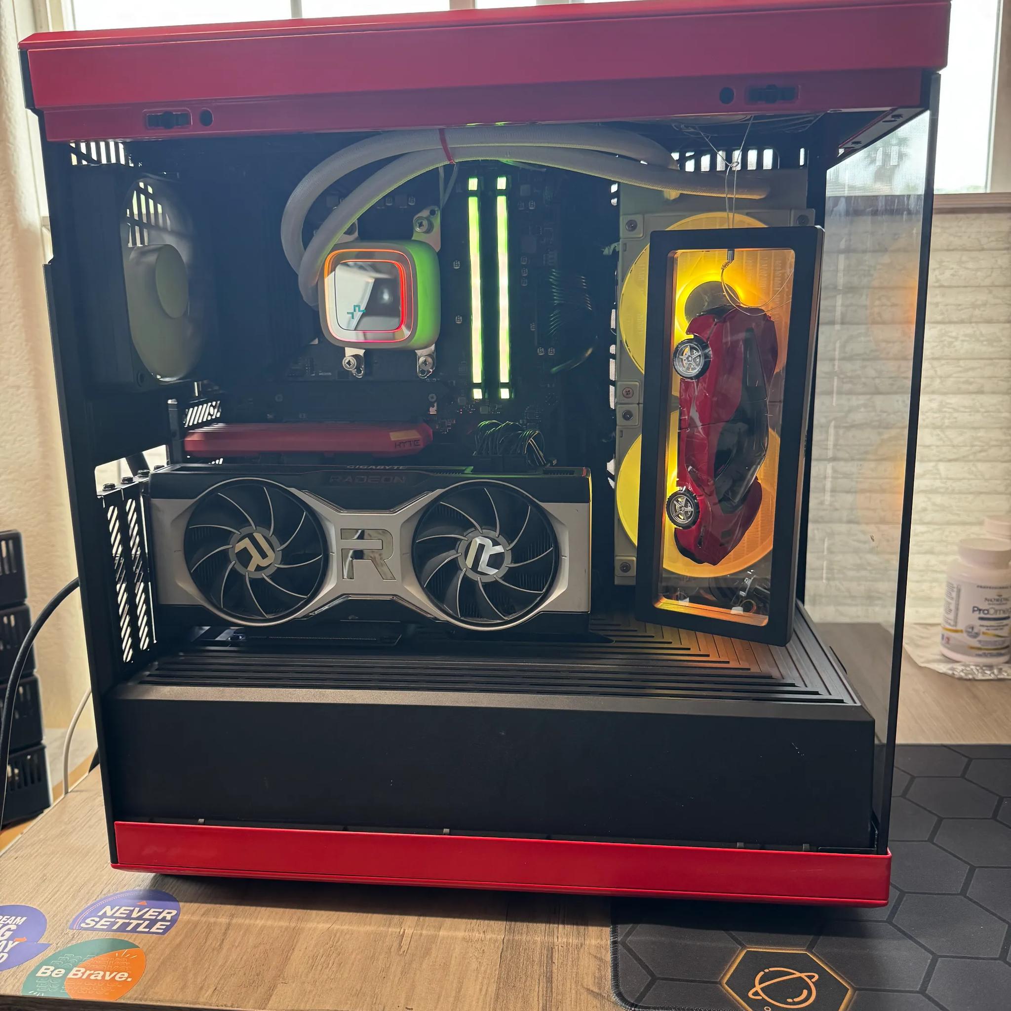 Ryzen 5 5600X | RX 6700 XT | 64GB RGB RAM | 2 TB NVMe | HYTE Y40 (Red Ferrari Theme)