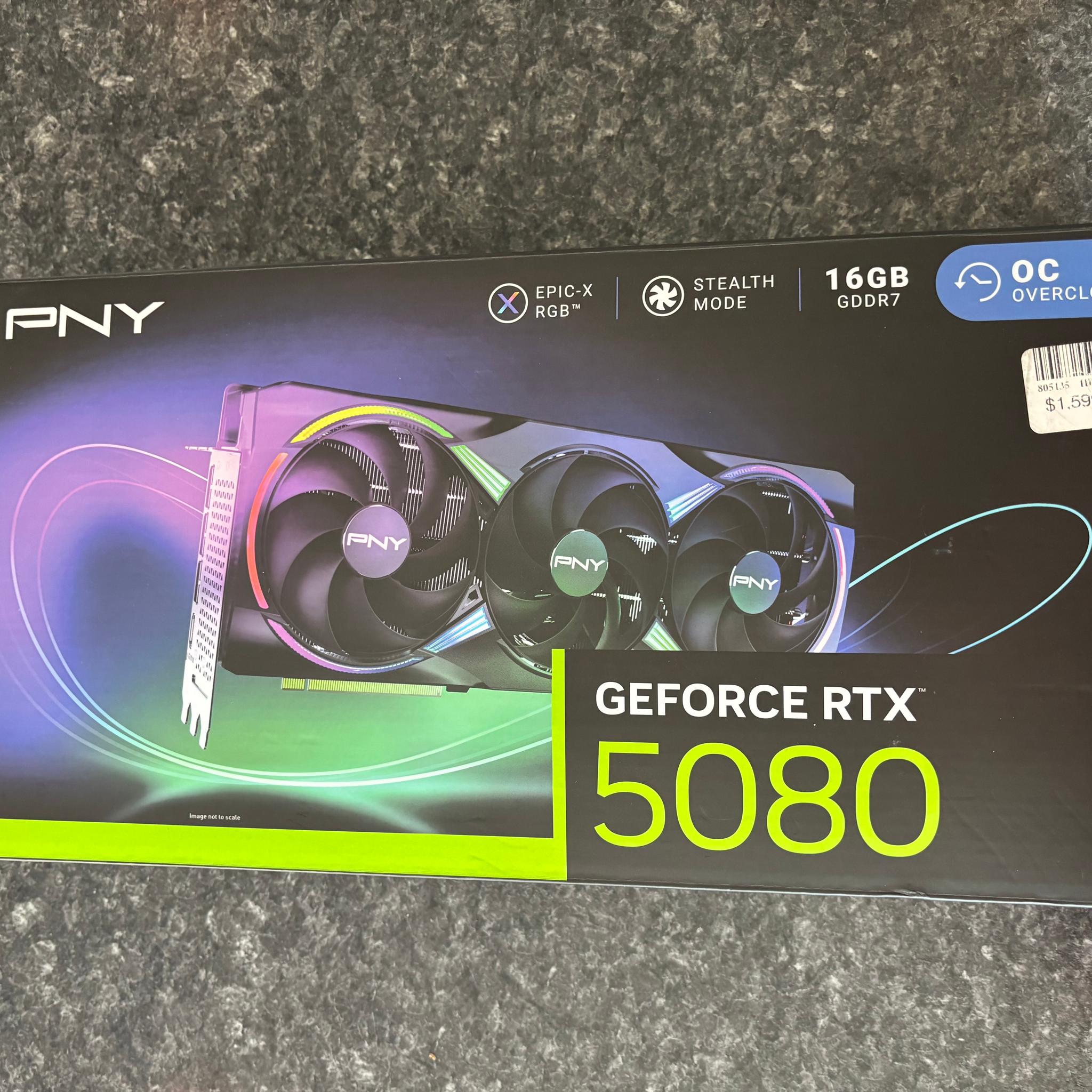 PNY NVIDIA 5080 EPIC-X ARGB GPU 16GB