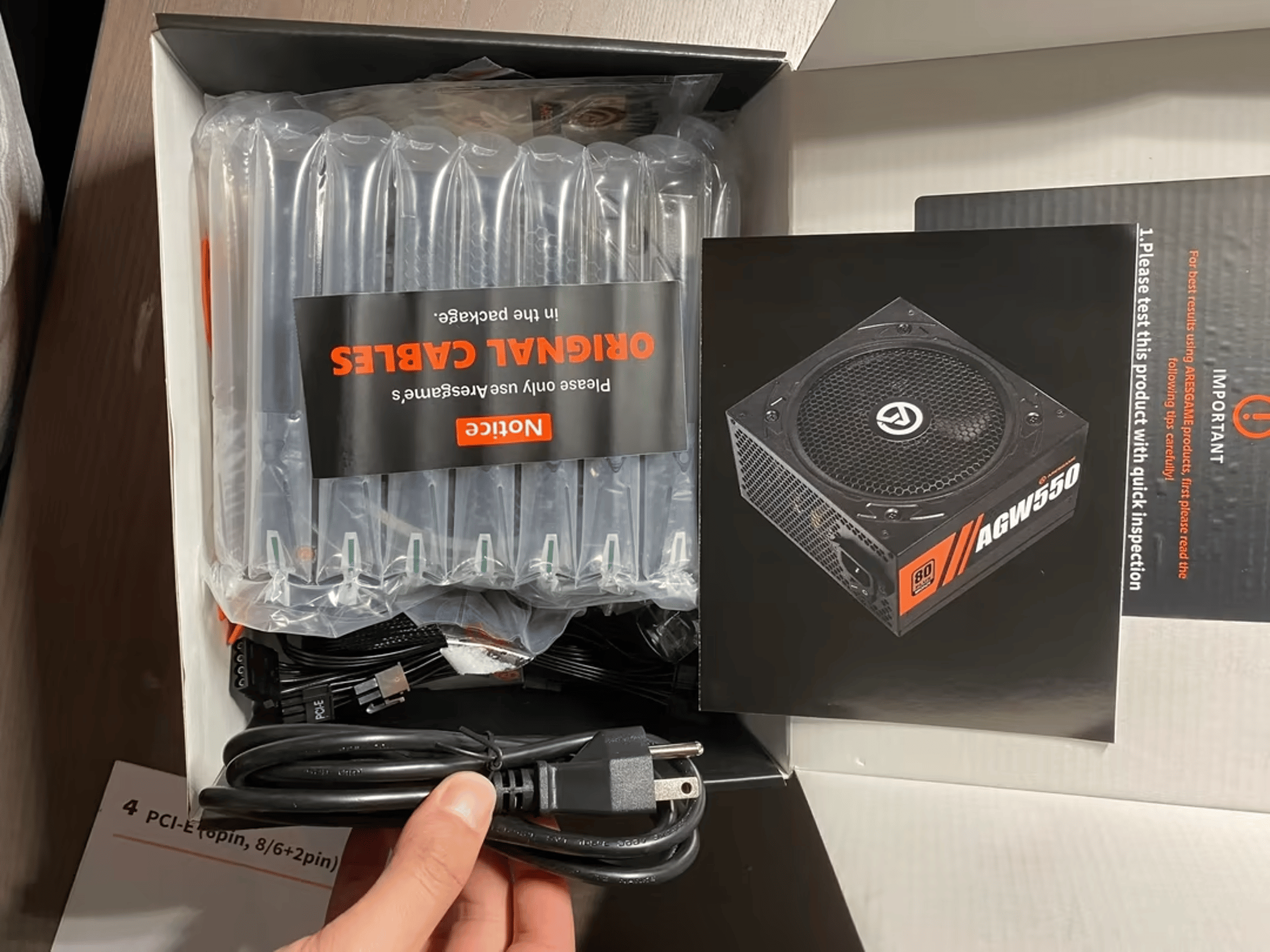 ARESGAME AGW550 80+ BRONZE POWER SUPPLY