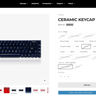Cerakey Ceramic "Indigo Blue" V2 Keycaps w/ Legends + Dragon Novelty/Tactile F&J