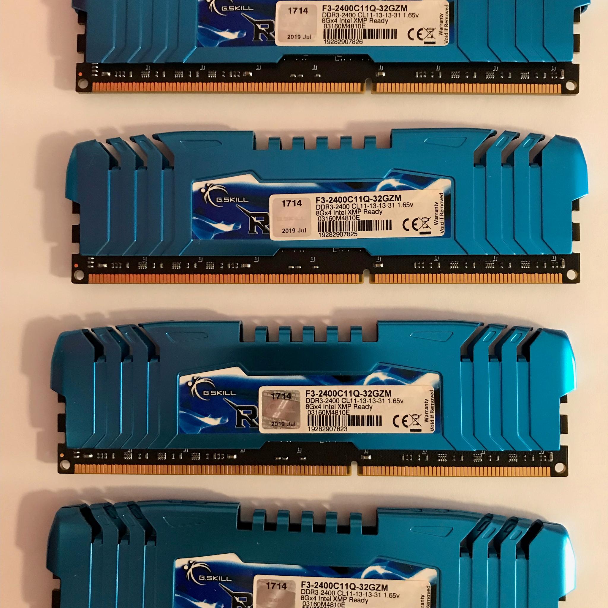G.Skill RipJawsZ 32GB **DDR3** Quad Stick Kit. (8GBx4)