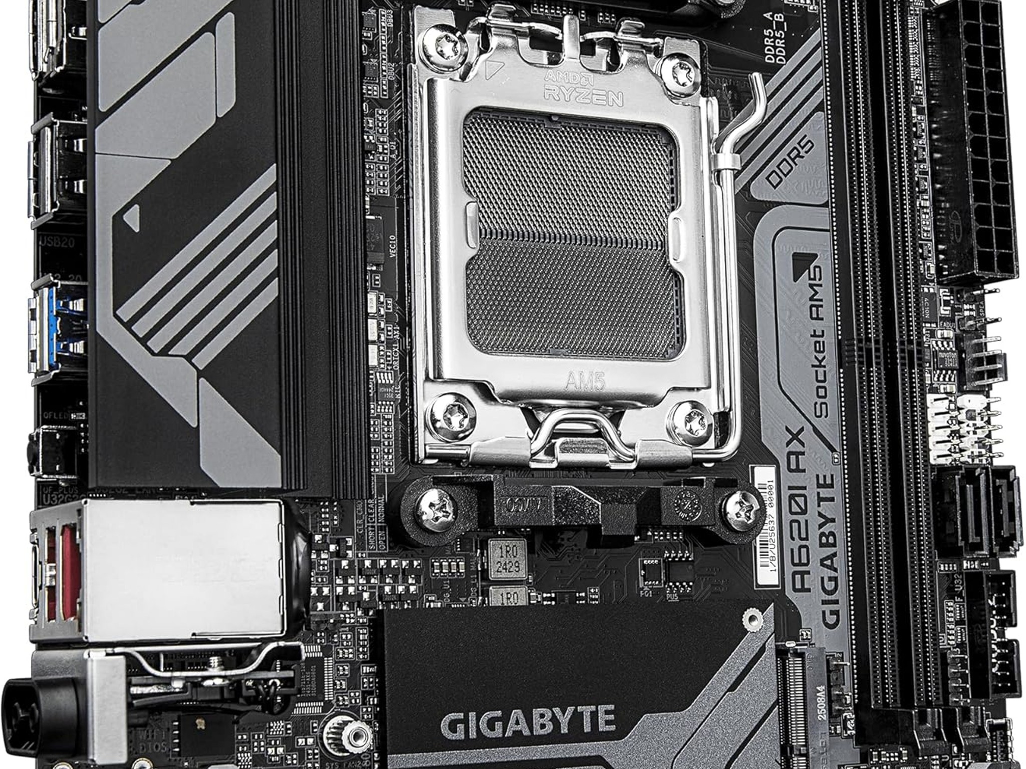 GIGABYTE A620I AX (AM5, Mini‑ITX) Motherboard – Like New, OG Box Not Included