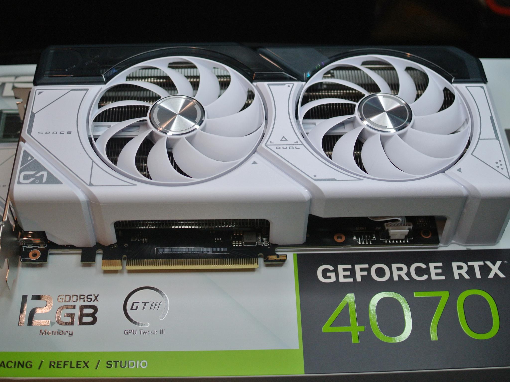 Asus DUAL OC GeForce RTX 4070 12GB GDDR6X Graphics Card White GPU
