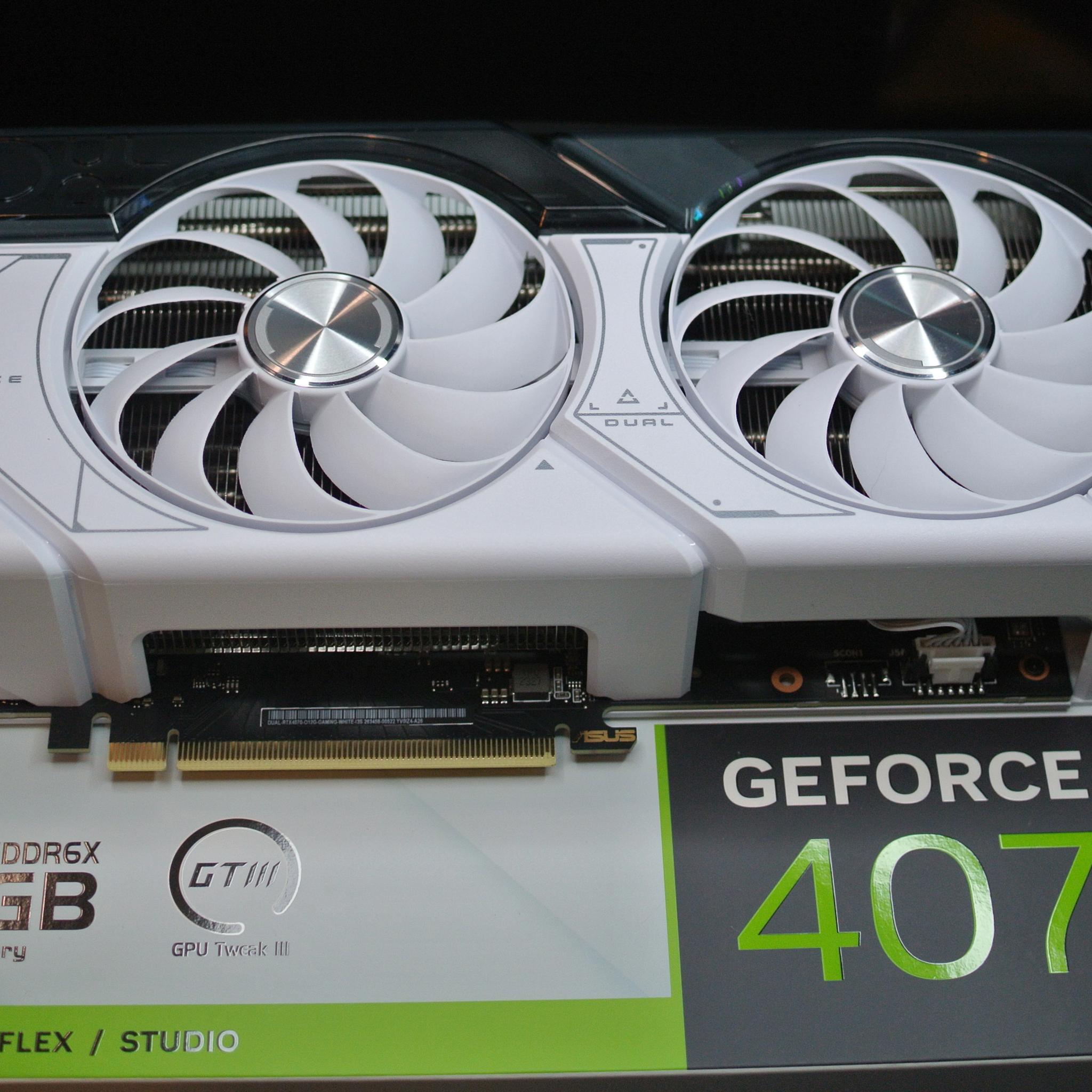 Asus DUAL OC GeForce RTX 4070 12GB GDDR6X Graphics Card White GPU