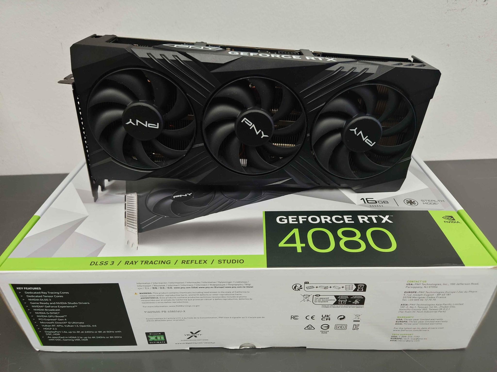 PNY VERTO GeForce RTX 4080 (Repasted, Repadded, 4090 Cooler)