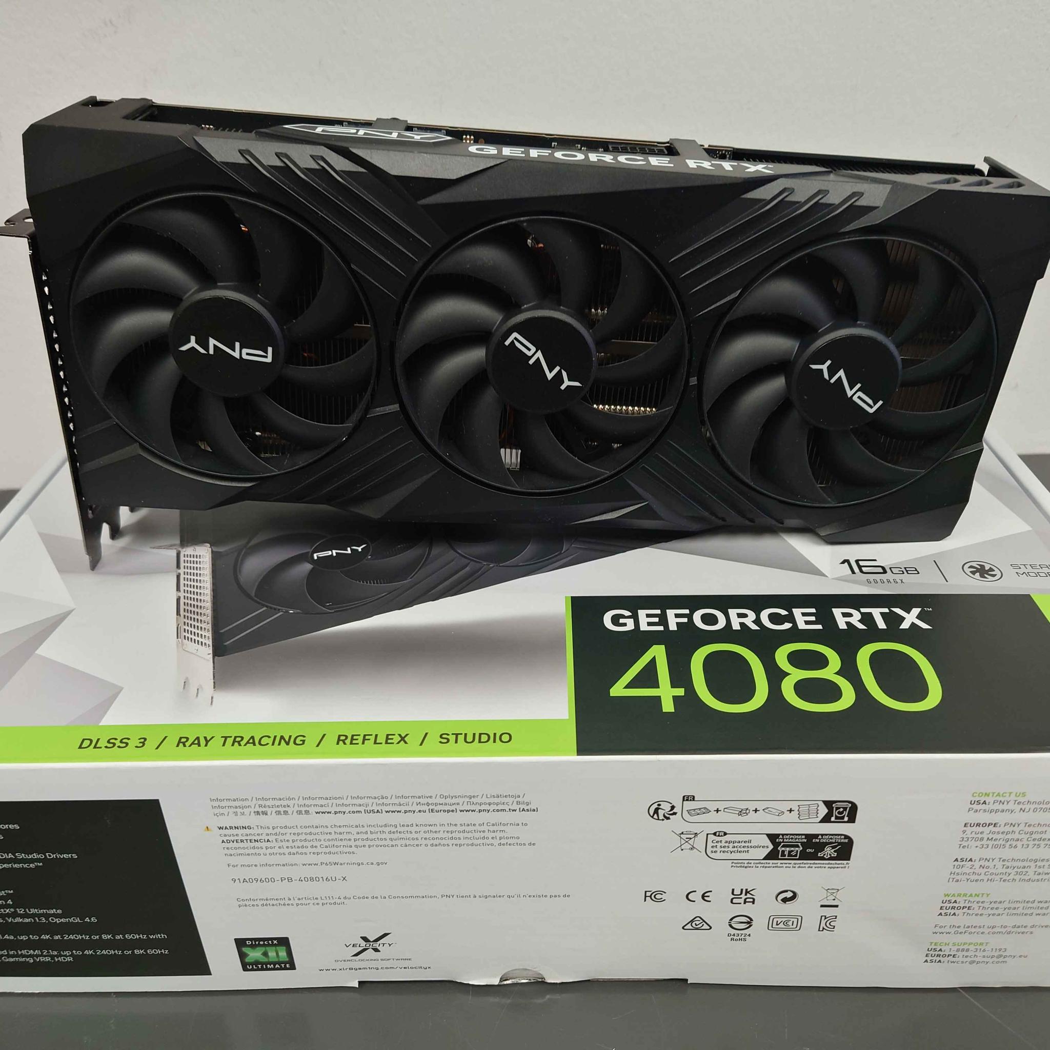 PNY VERTO GeForce RTX 4080 (Repasted, Repadded, 4090 Cooler)
