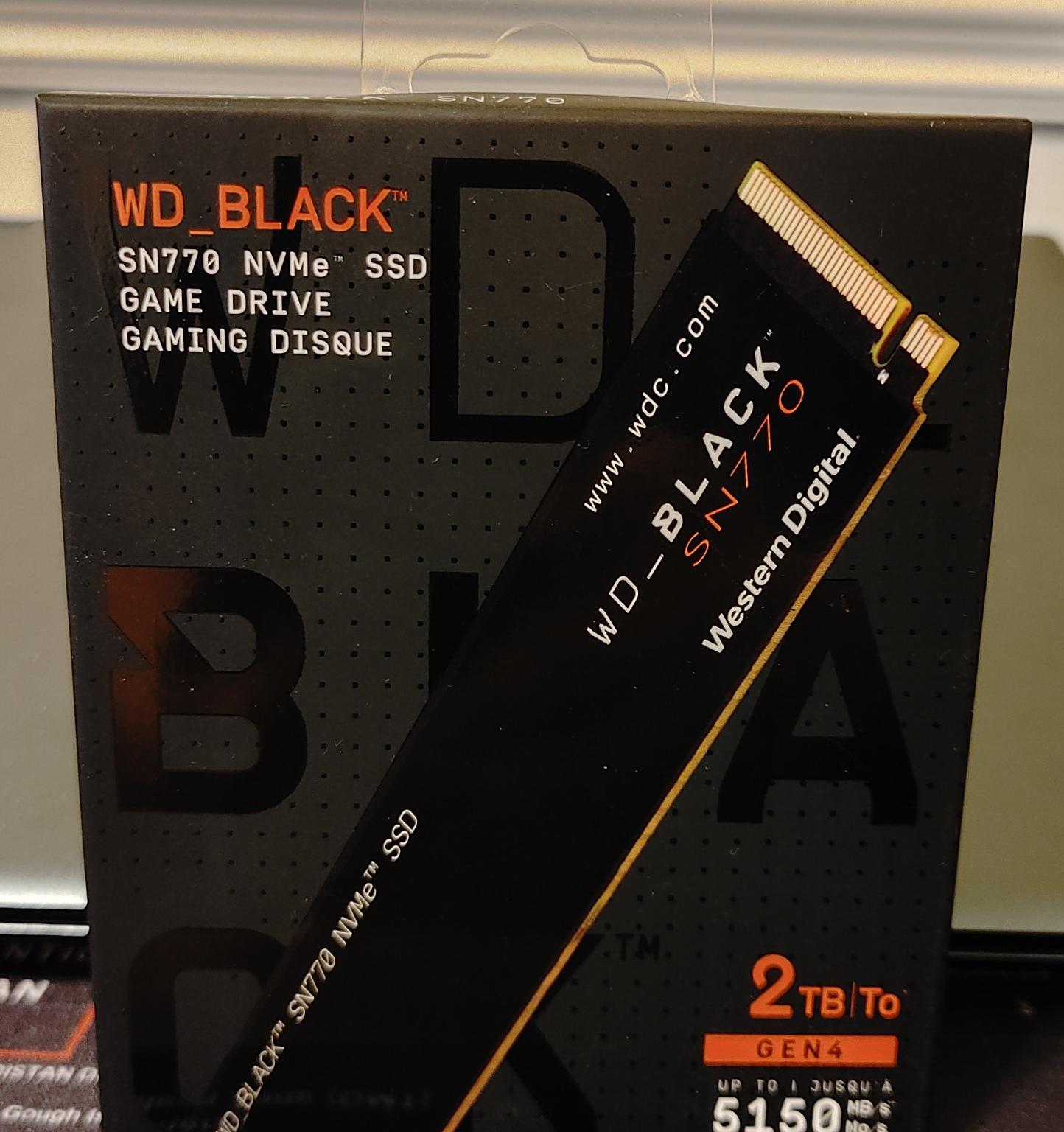Western Digital WD Black SN770 NVME Gen 4 SSD 2TB Brand New