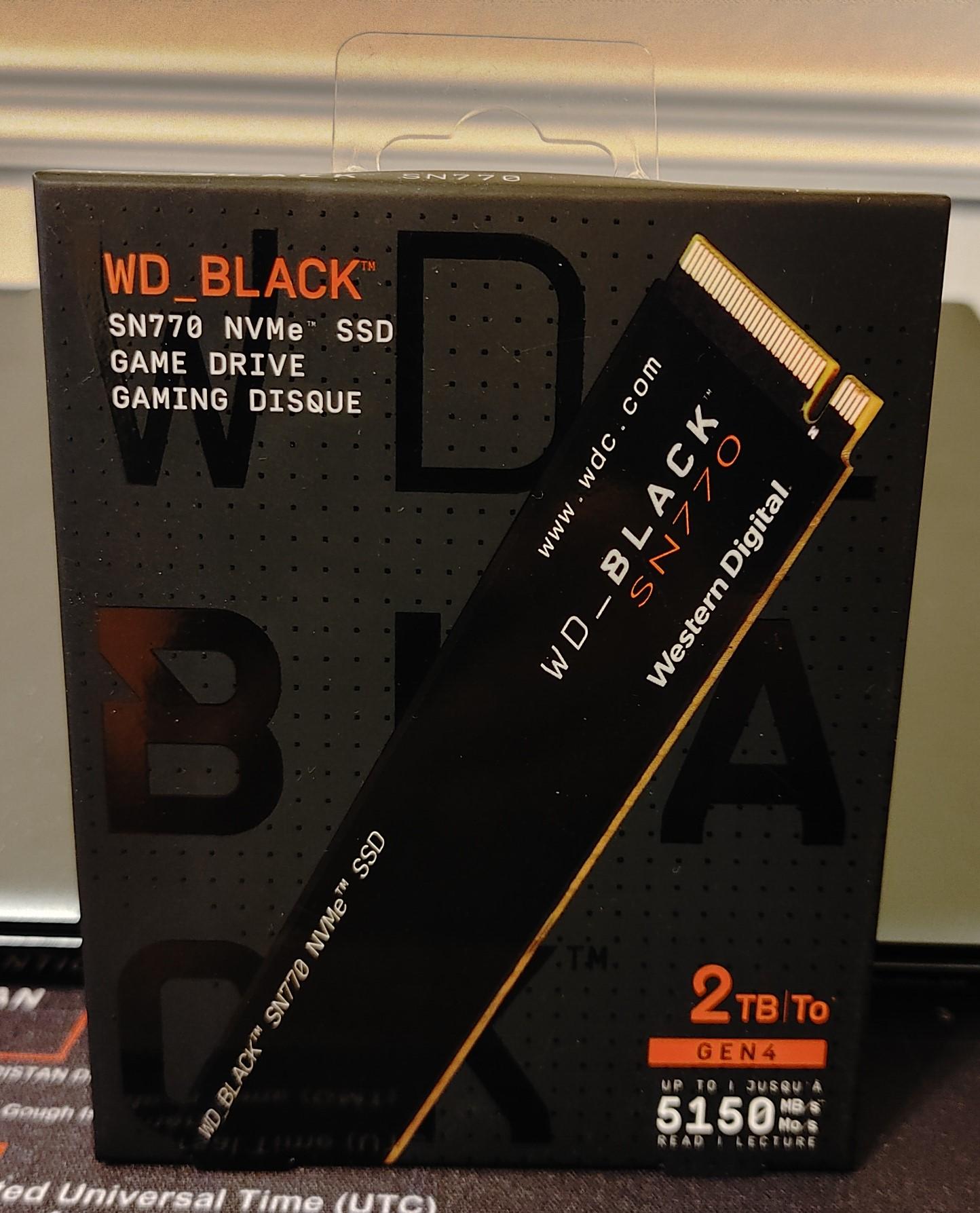 Western Digital WD Black SN770 NVME Gen 4 SSD 2TB Brand New