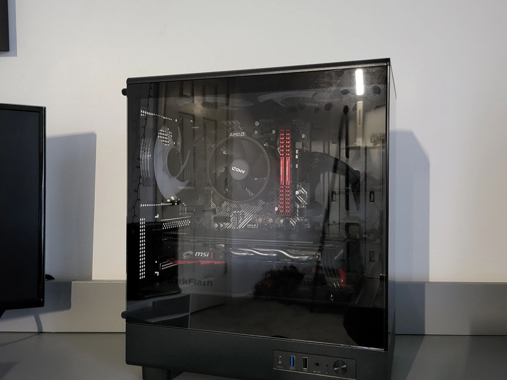 Red/Black Gaming PC! Ryzen 5 | Radeon RX | 16GB | 1TB | Wi-Fi BT | ARGB | 500W 80+ Gold