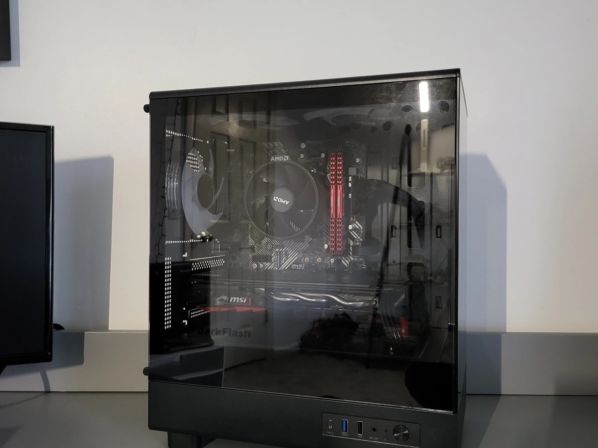 Red/Black Gaming PC! Ryzen 5 | Radeon RX | 16GB | 1TB | Wi-Fi BT | ARGB | 500W 80+ Gold