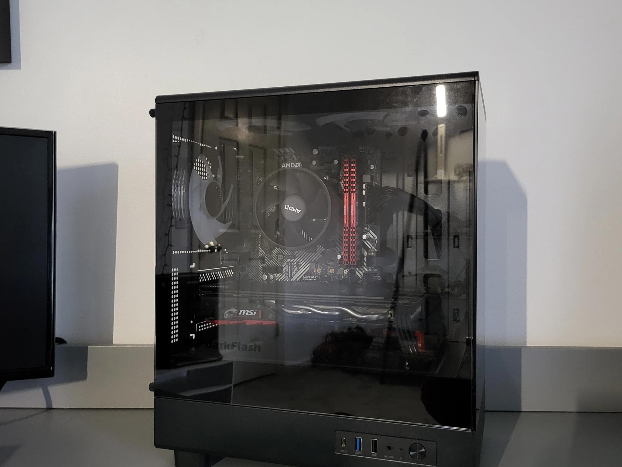 Red/Black Gaming PC! Ryzen 5 | Radeon RX | 16GB | 1TB | Wi-Fi BT | ARGB | 500W 80+ Gold