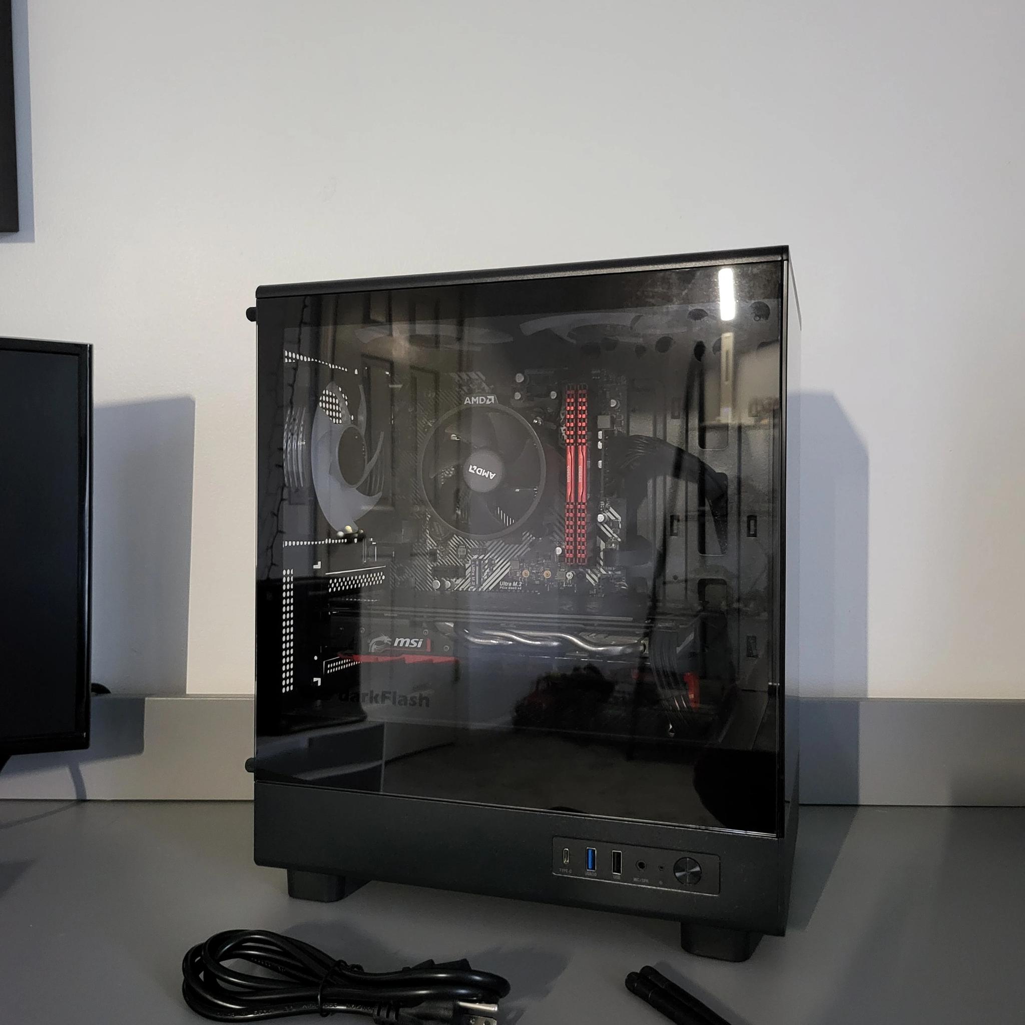 Red/Black Gaming PC! Ryzen 5 | Radeon RX | 16GB | 1TB | Wi-Fi BT | ARGB | 500W 80+ Gold