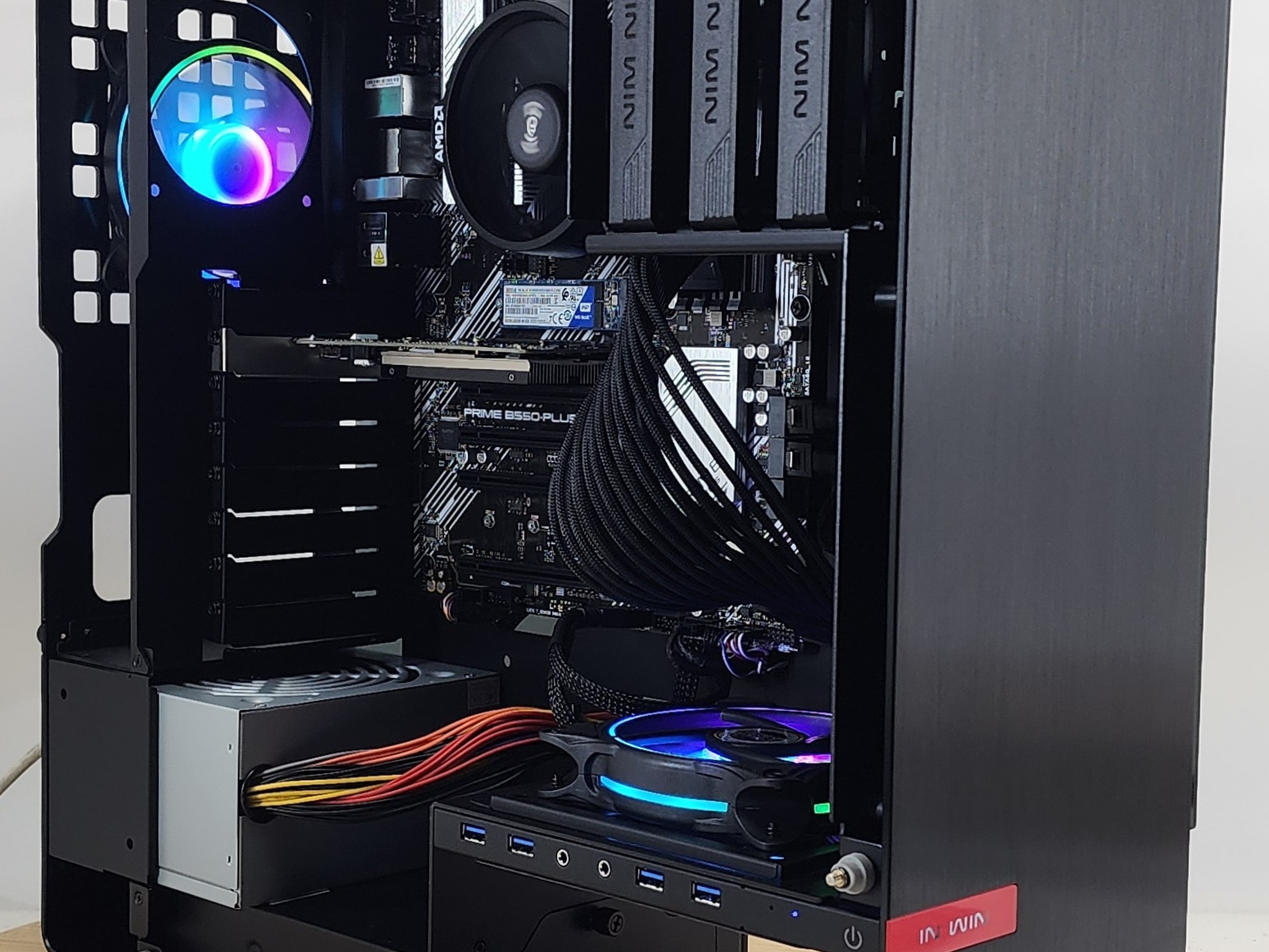 Gaming PC Ryzen 5 5500 8GB RAM 500GB SSD RX 6400 4GB Windows 11 Computer