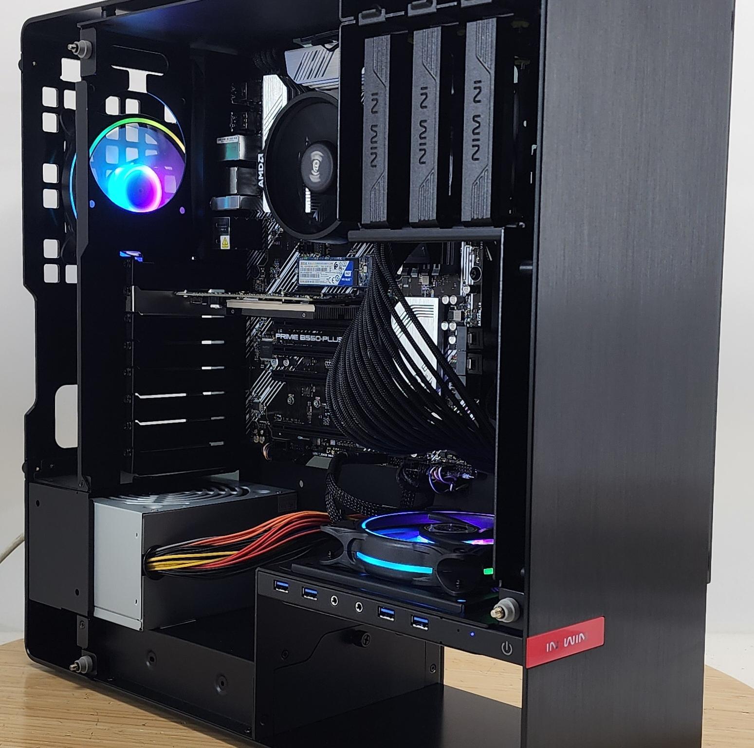 Gaming PC Ryzen 5 5500 8GB RAM 500GB SSD RX 6400 4GB Windows 11 Computer
