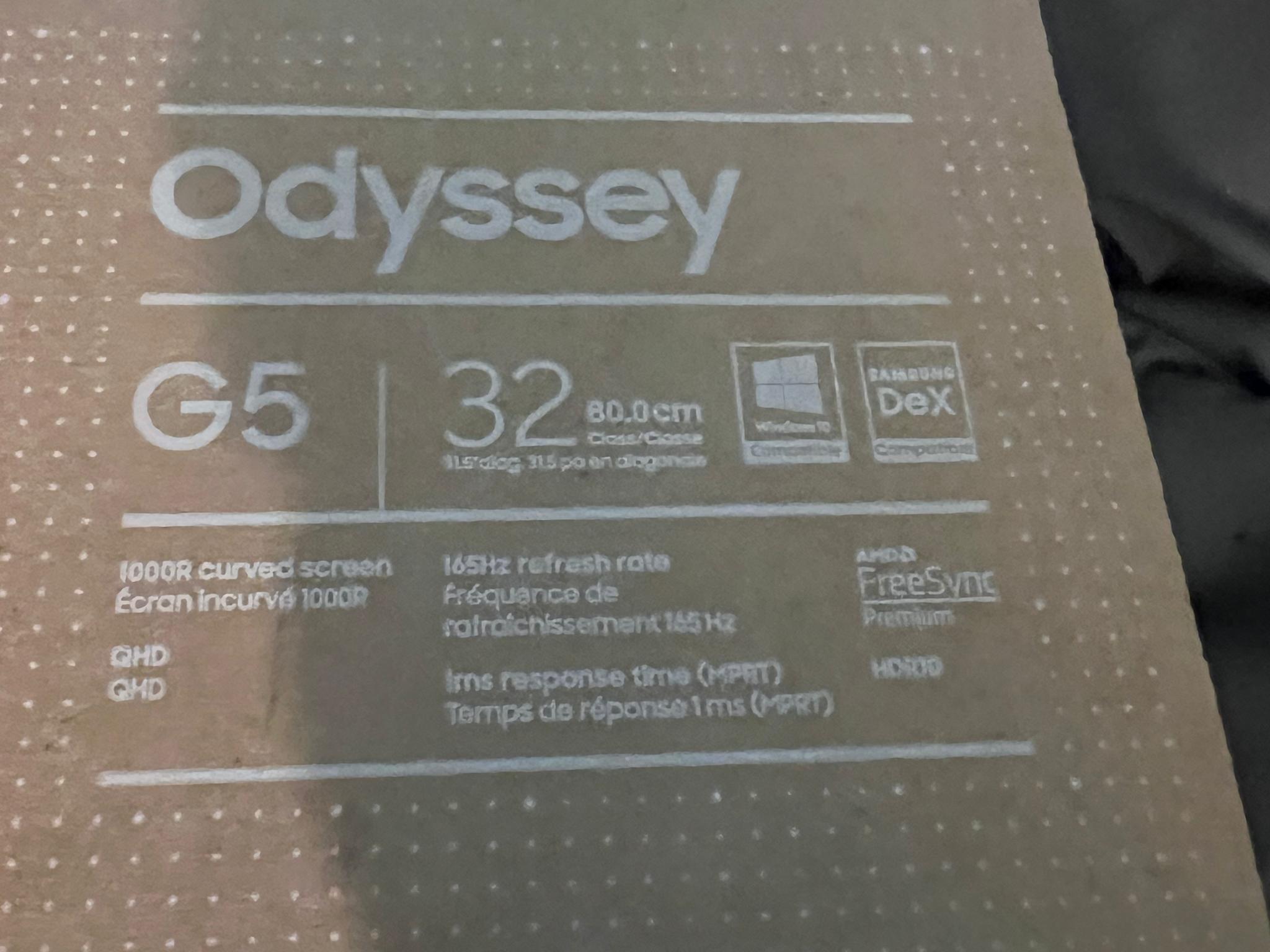 SAMSUNG G5 32” 165hz QHD curved monitor 