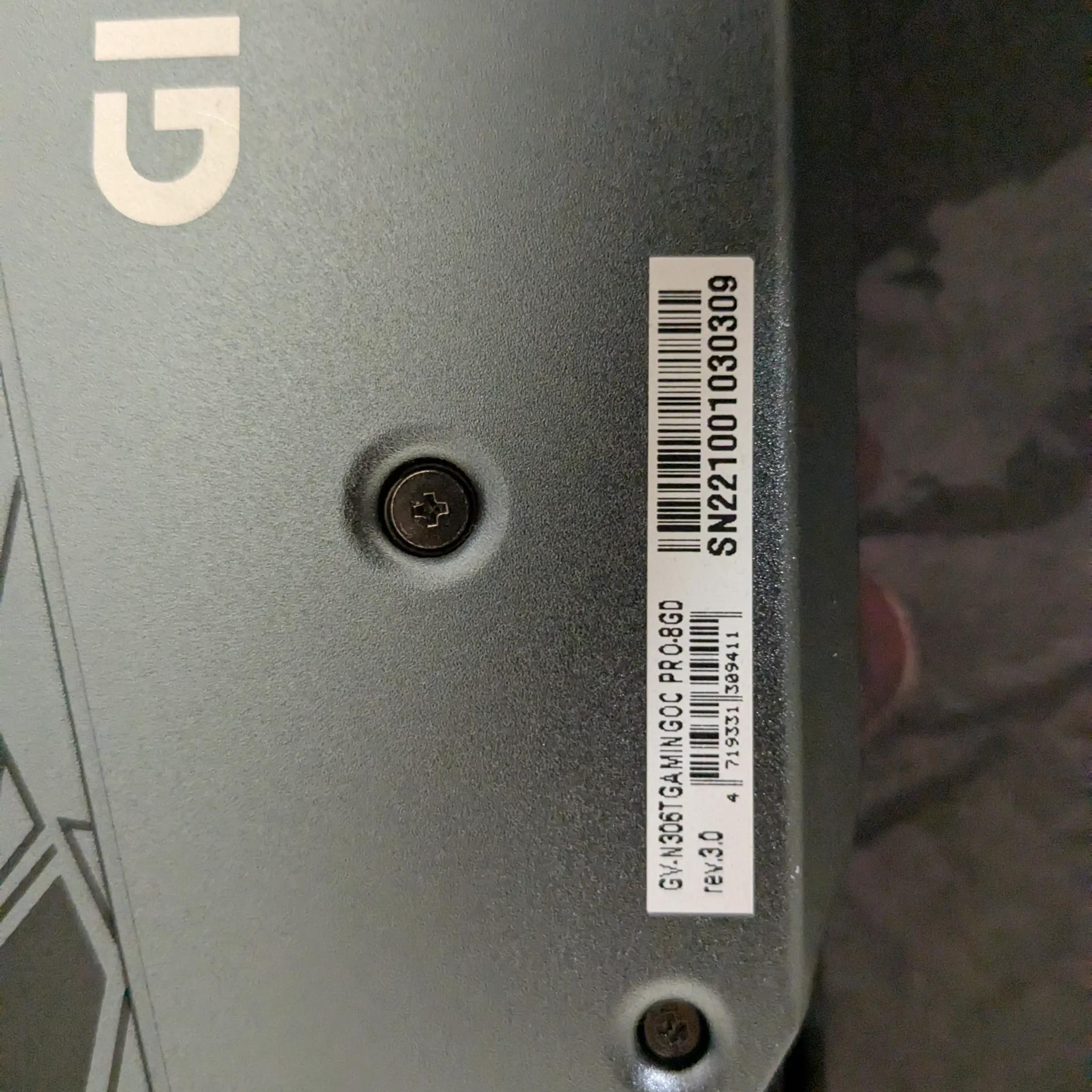 Gigabyte RTX 3060 TI 8GB OC edition with box
